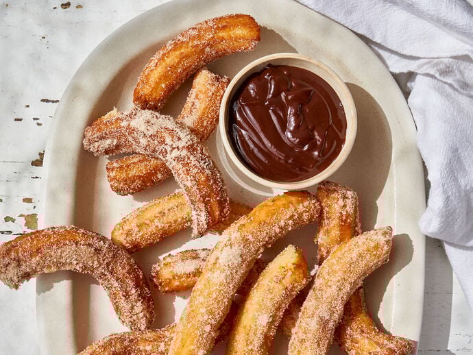 Churros met chocolade-ganache