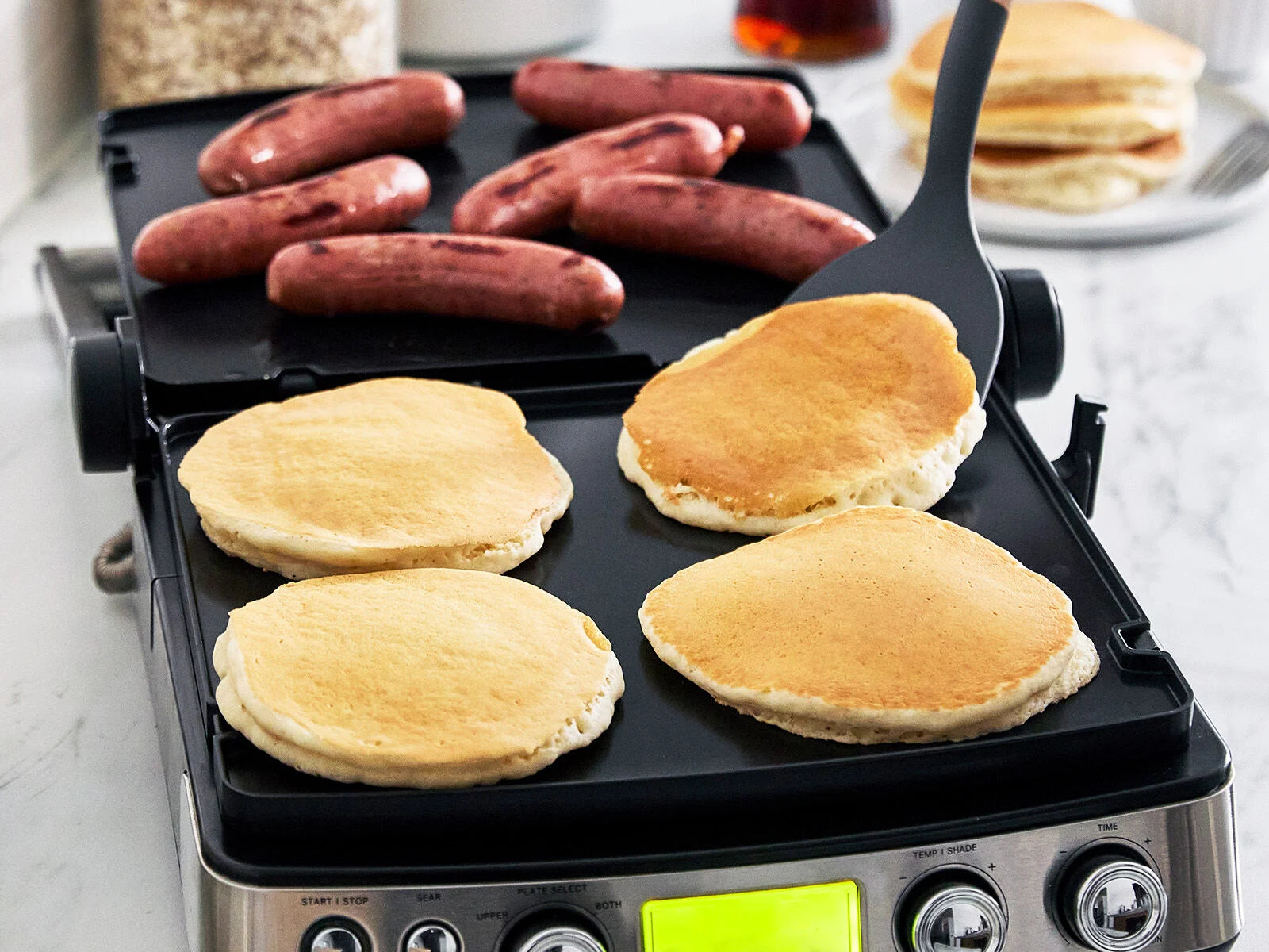 Karnemelkpannenkoeken met worstjes