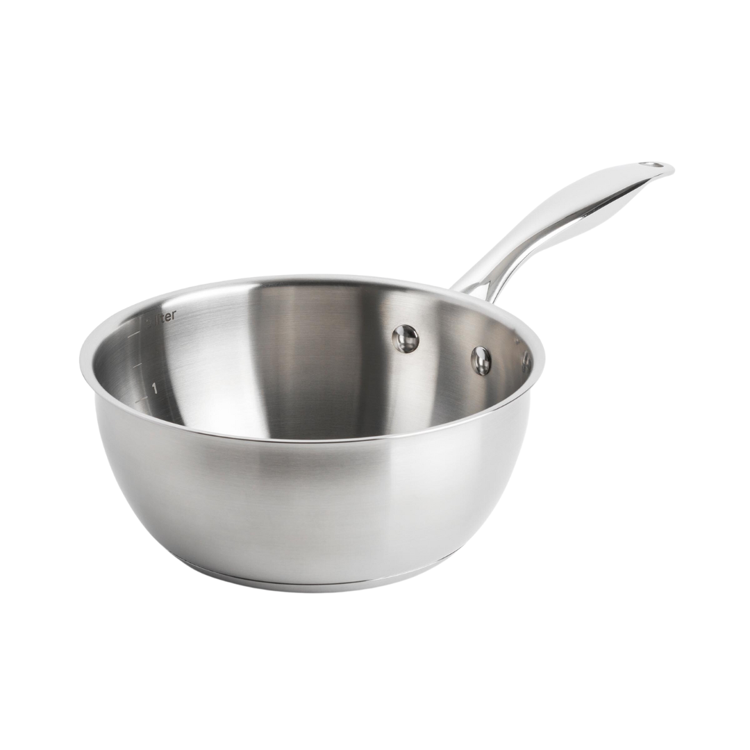 Dagelijkse kost conische chef's pan 20cm zilver