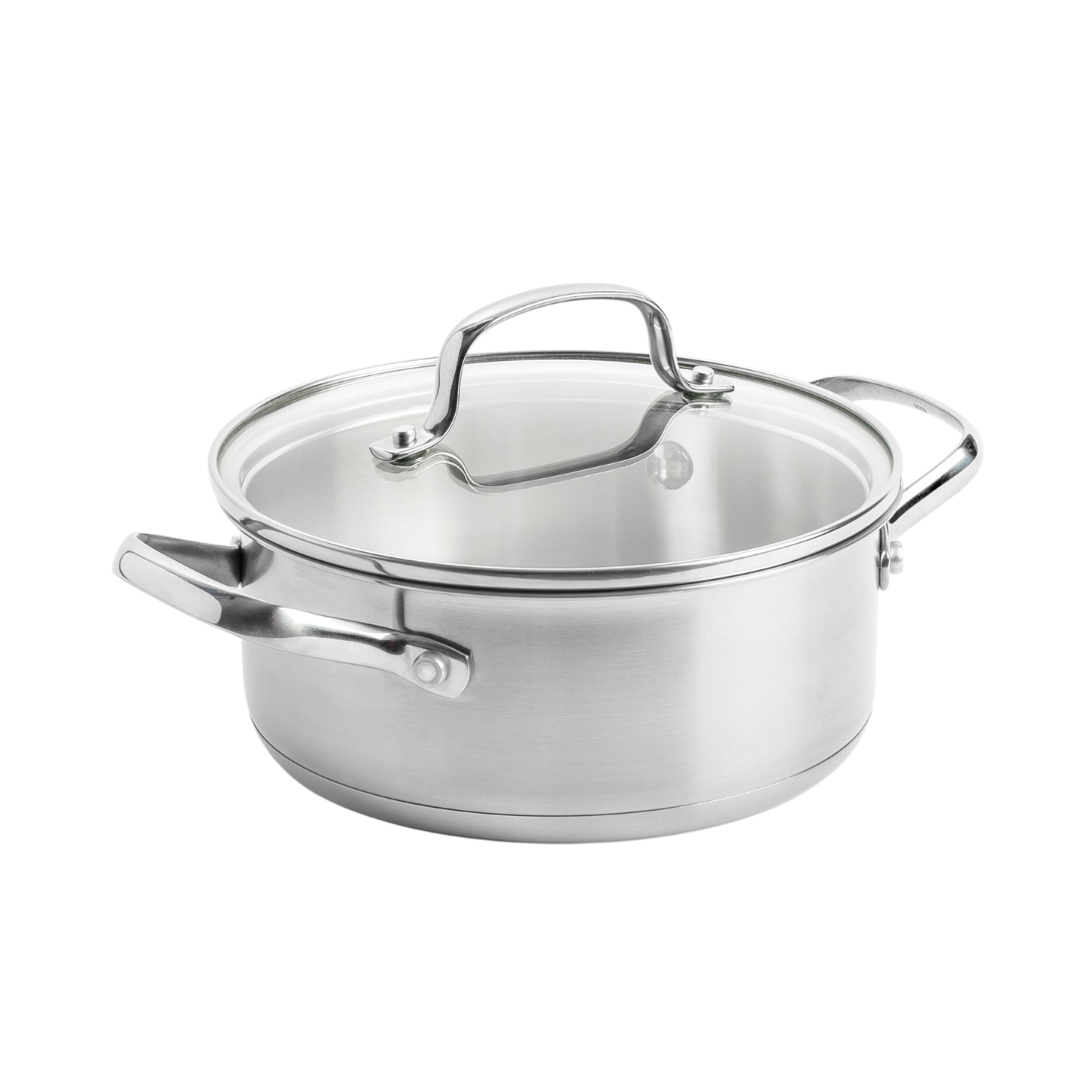 Dagelijkse kost kookpot 18cm/2L met deksel zilver