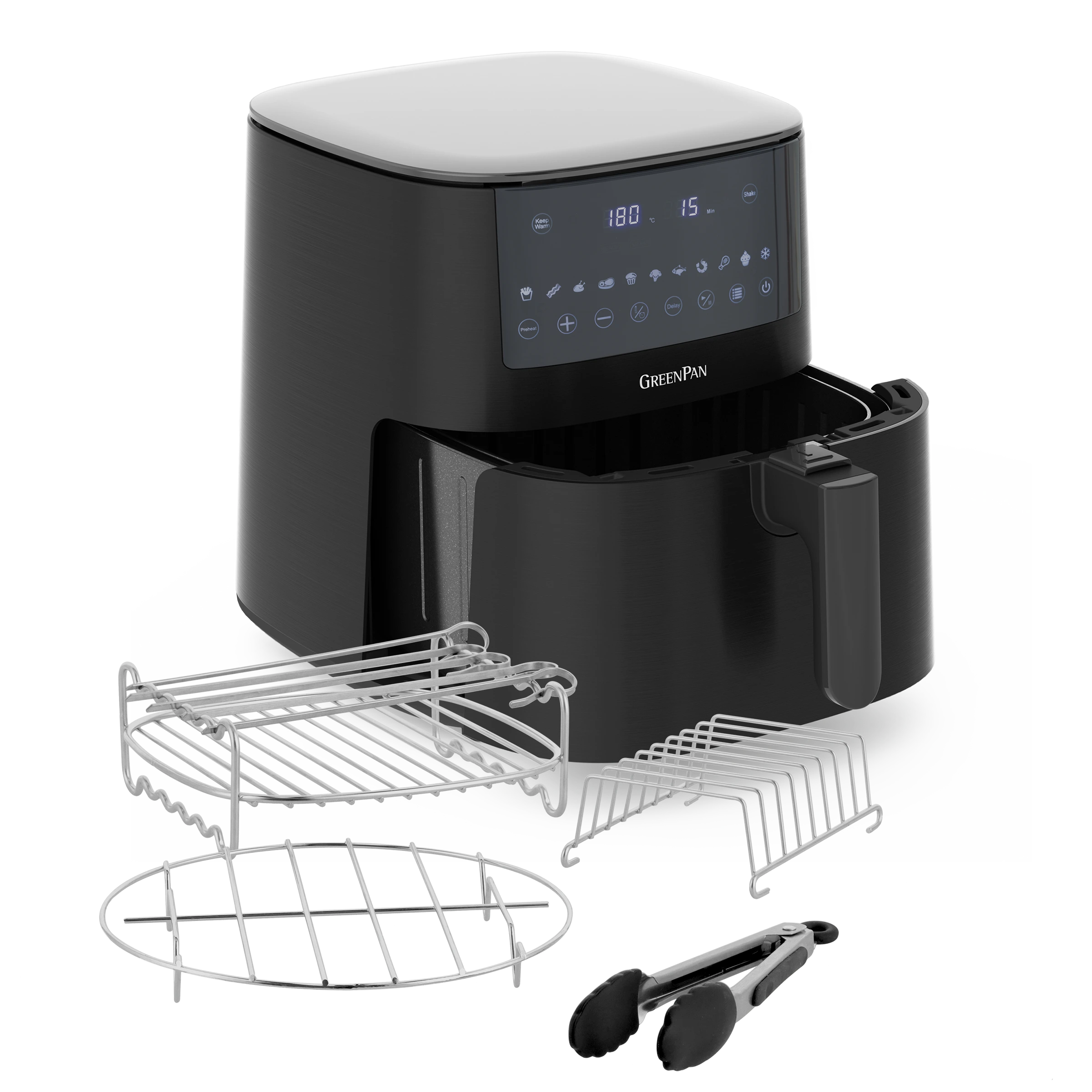 Black single basket & grilling set