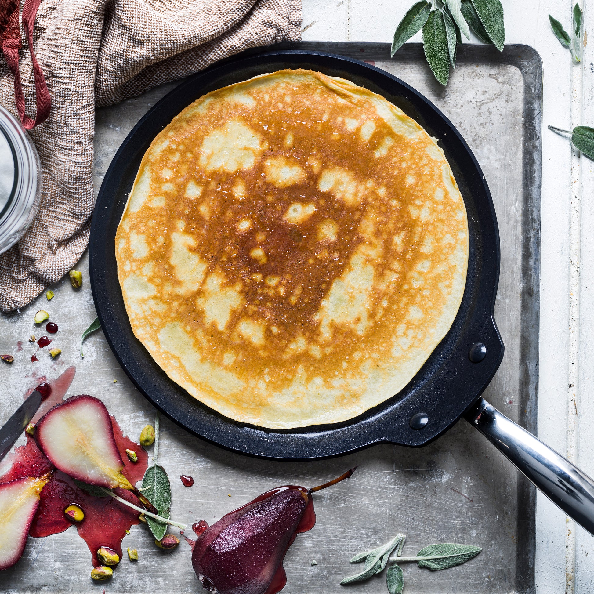 Greenpan Barcelona Pro Pannenkoekenpan 24cm  Keramisch inductie pfas-vri vooraanzicht