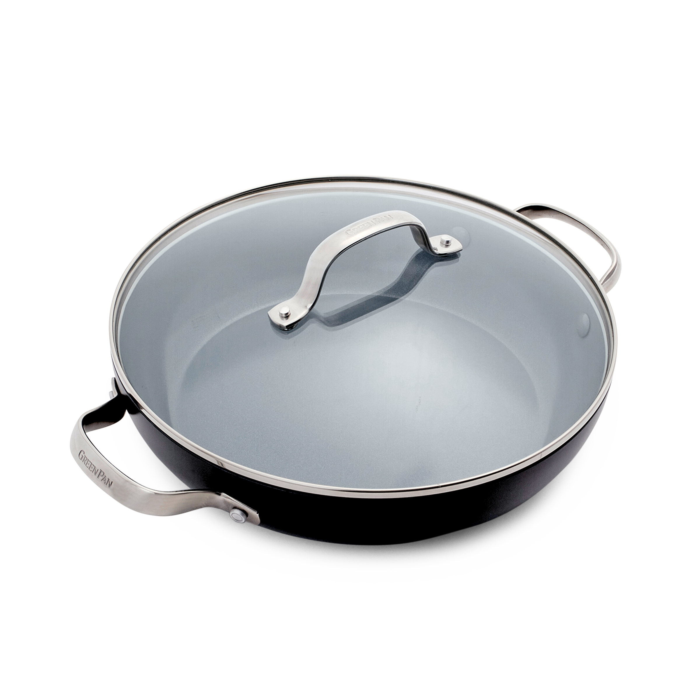 Greenpan Valencia Pro Stoofpan 28cm met deksel  Keramisch inductie pfas-vri vooraanzicht