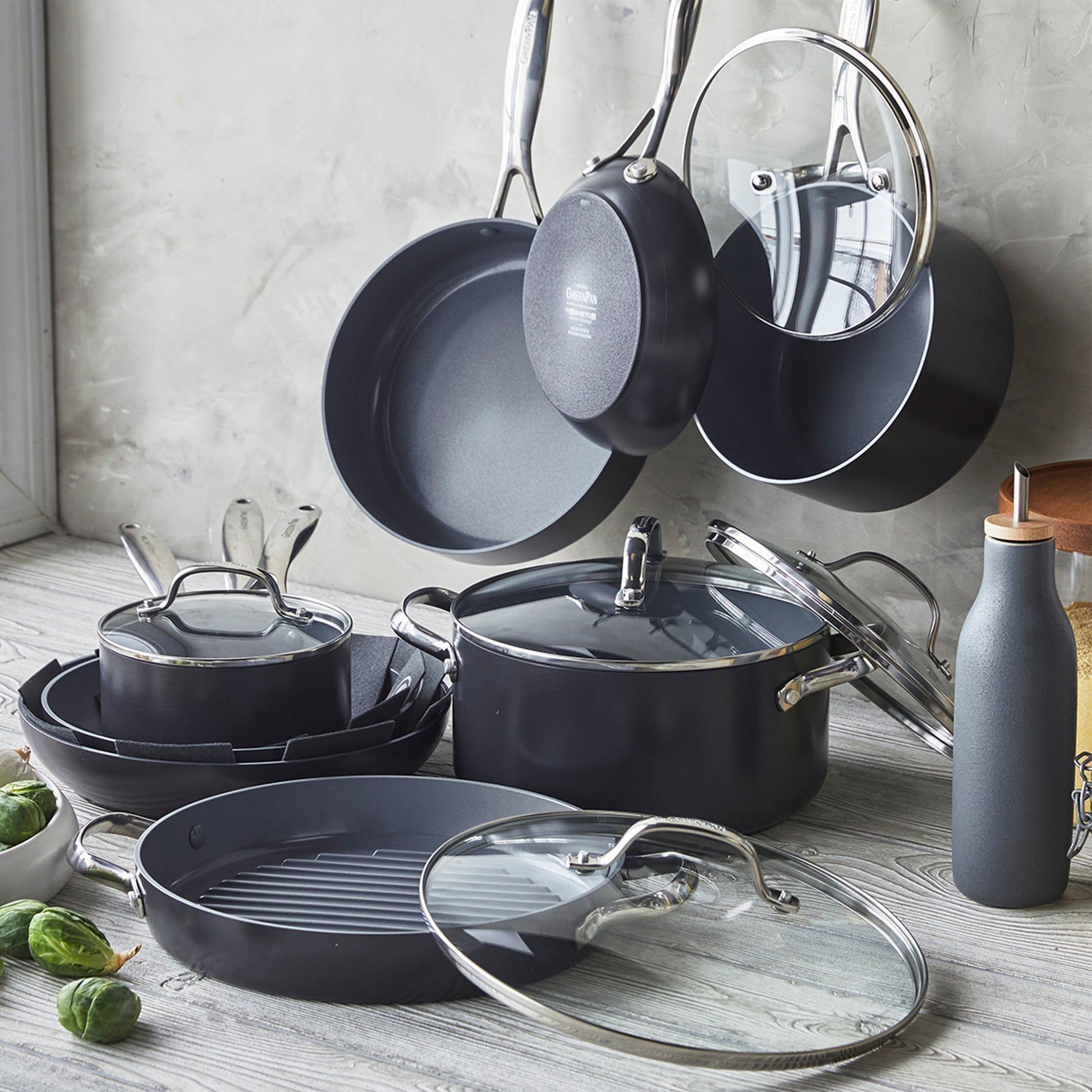 Greenpan Koekenpannen Valencia Pro 28cm  Keramisch inductie pfas-vri vooraanzicht