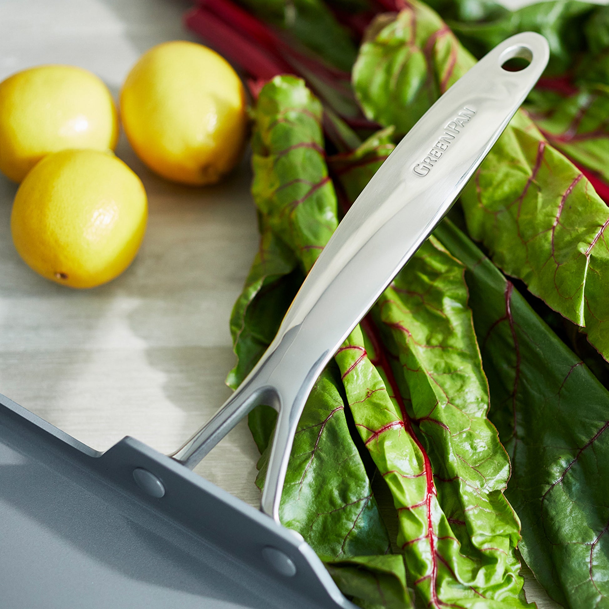 Greenpan Koekenpannen Valencia Pro 28cm  Keramisch inductie pfas-vri zijaanzicht