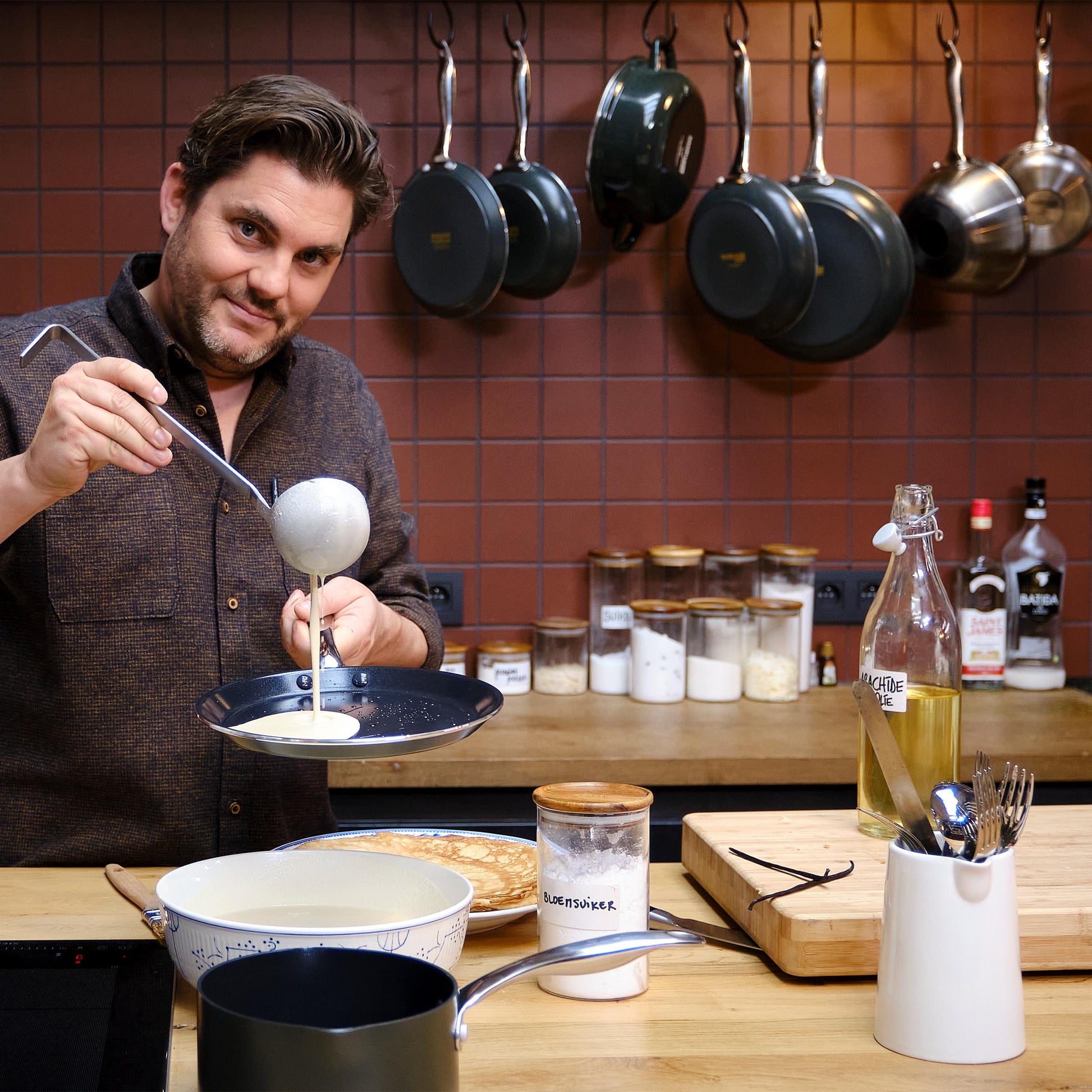 Dagelijkse kost pannenkoekenpan 24cm groen Jeroen Meus