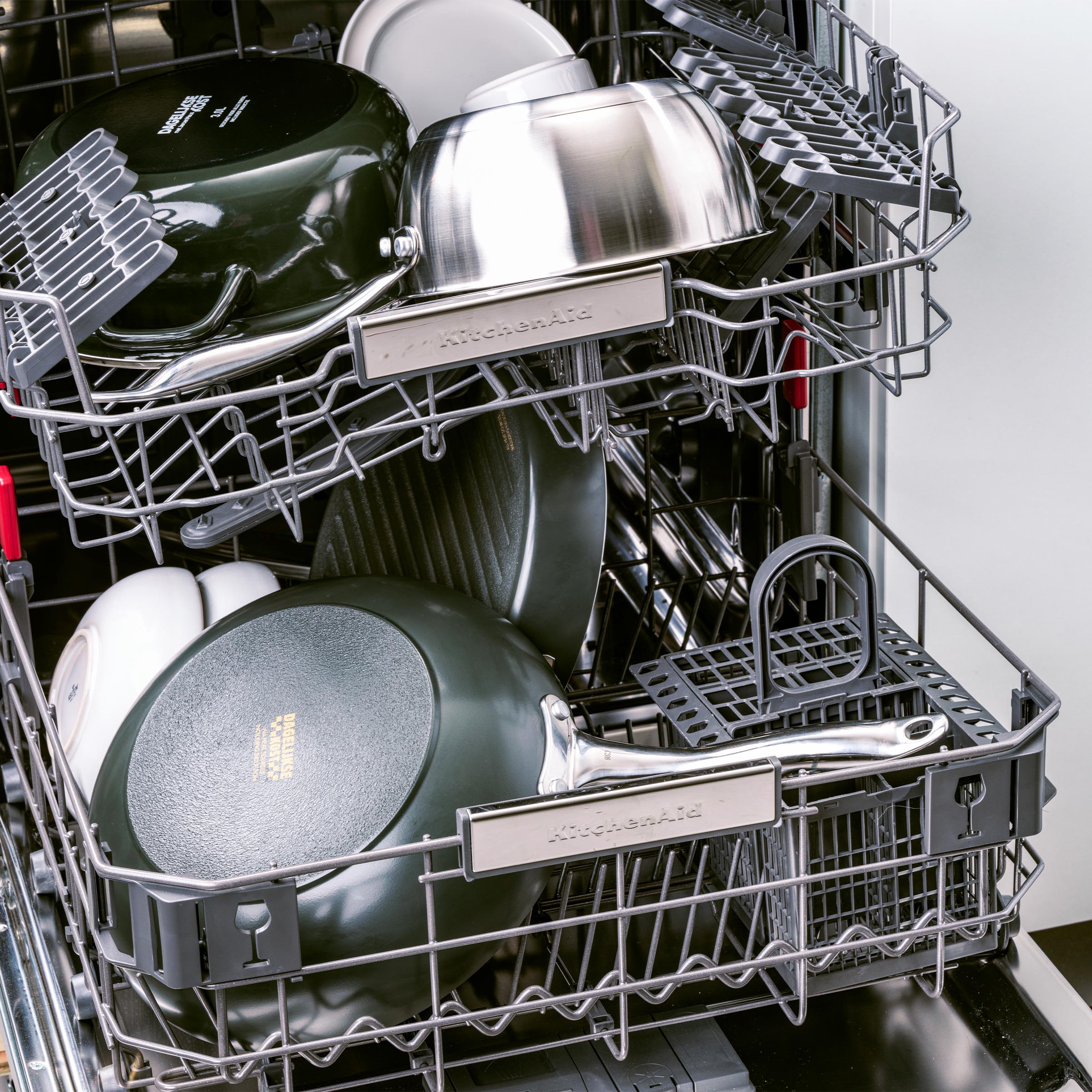 Dagelijkse kost pannenkoekenpan 24cm groen in vaatwasser