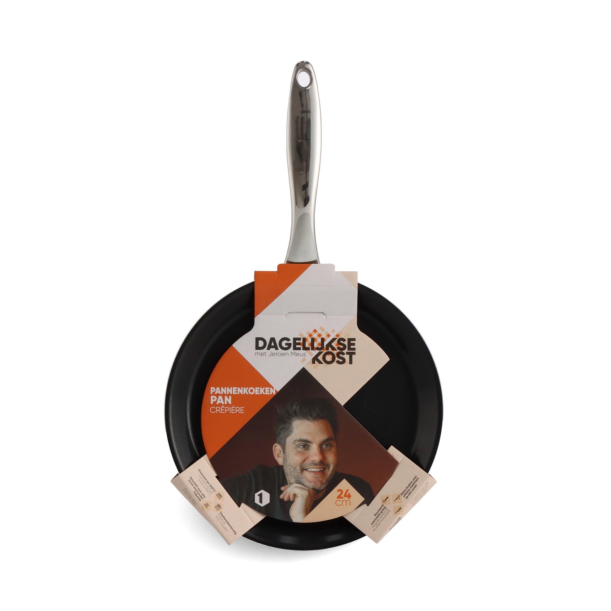 Dagelijkse kost pannenkoekenpan 24cm groen verpakking