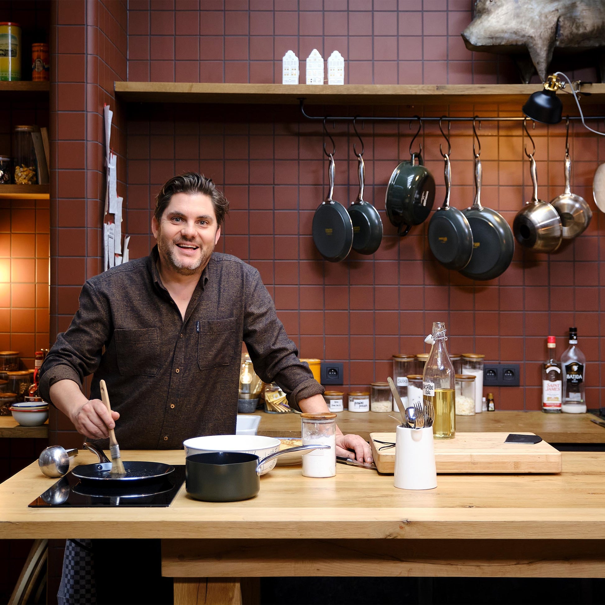 Dagelijkse kost pannenkoekenpan 24cm groen Jeroen Meus