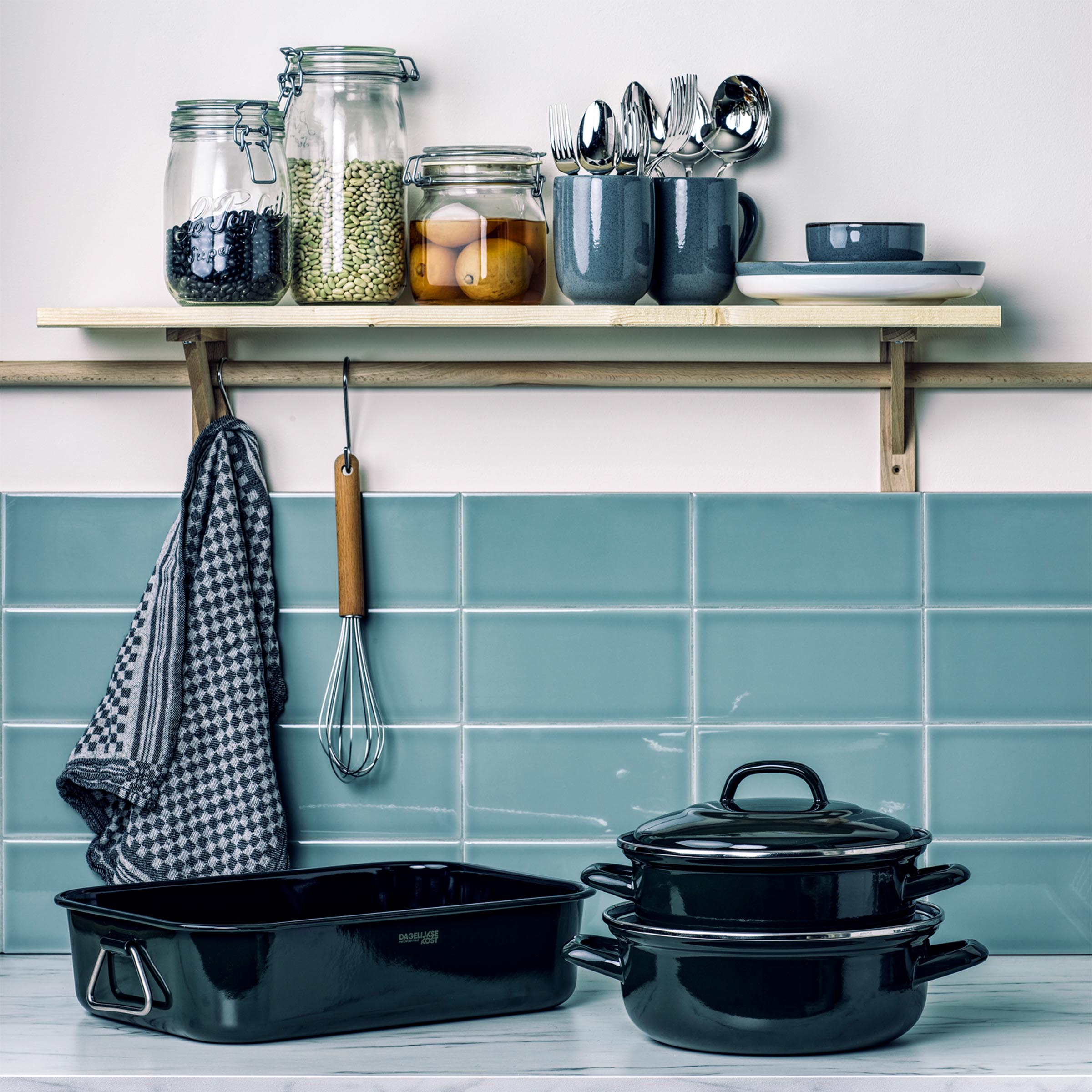 Dagelijkse kost stoofpot 22cm groen collectie