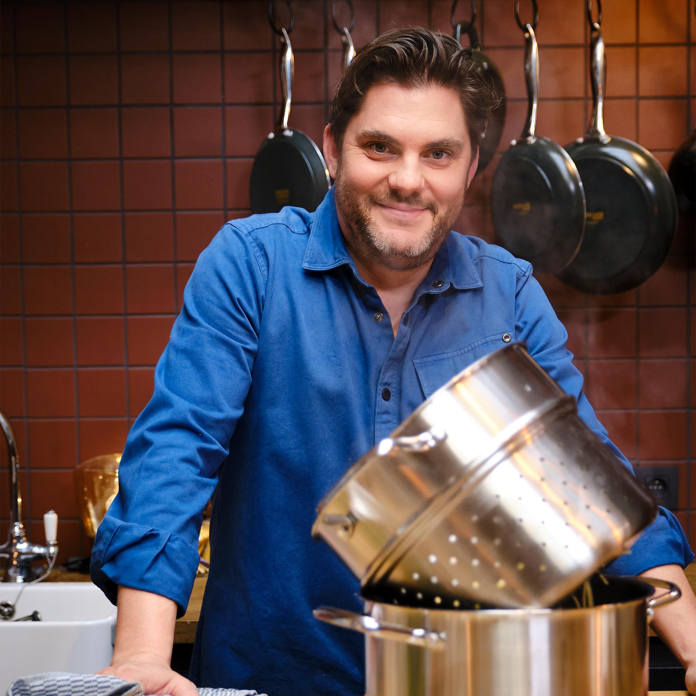 Dagelijkse kost 3-delige pasta set 24cm zilver Jeroen Meus