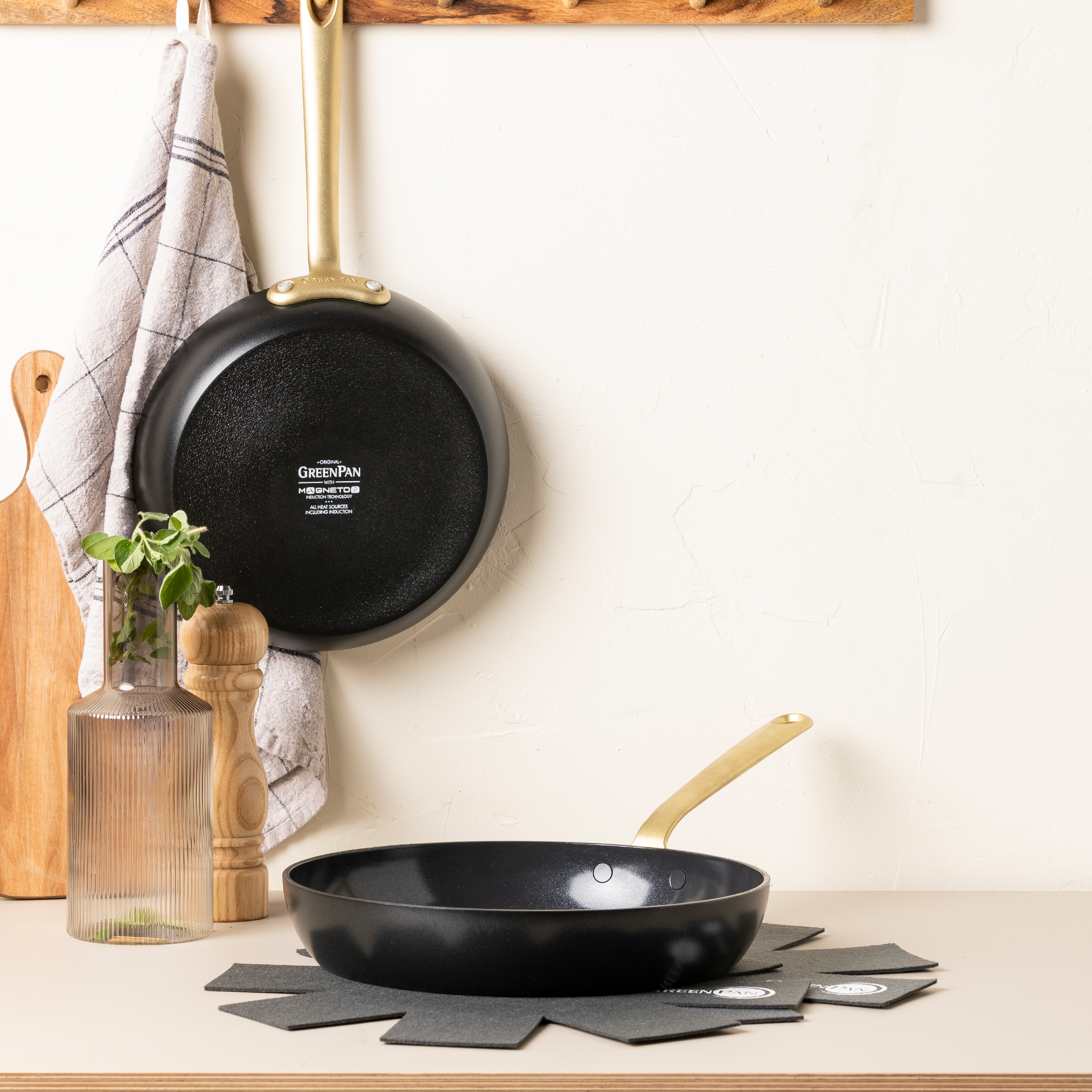 Greenpan koekenpannen Craft 5-delige set  Keramisch inductie pfas-vri onderkant