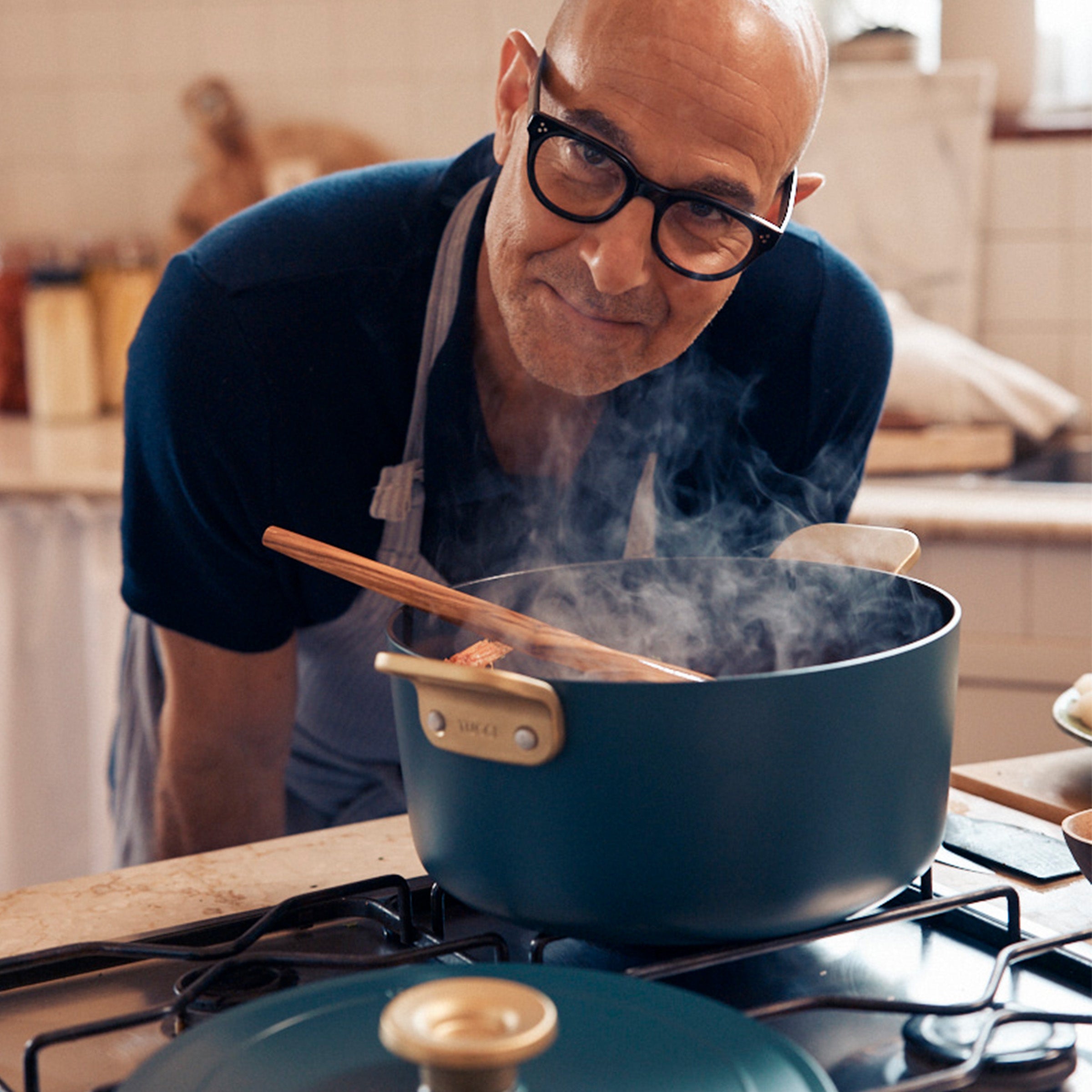 GreenPan™ Stanley Tucci™ Ceramic Nonstick 26cm/6.5L Dutch Oven, Venetian Teal