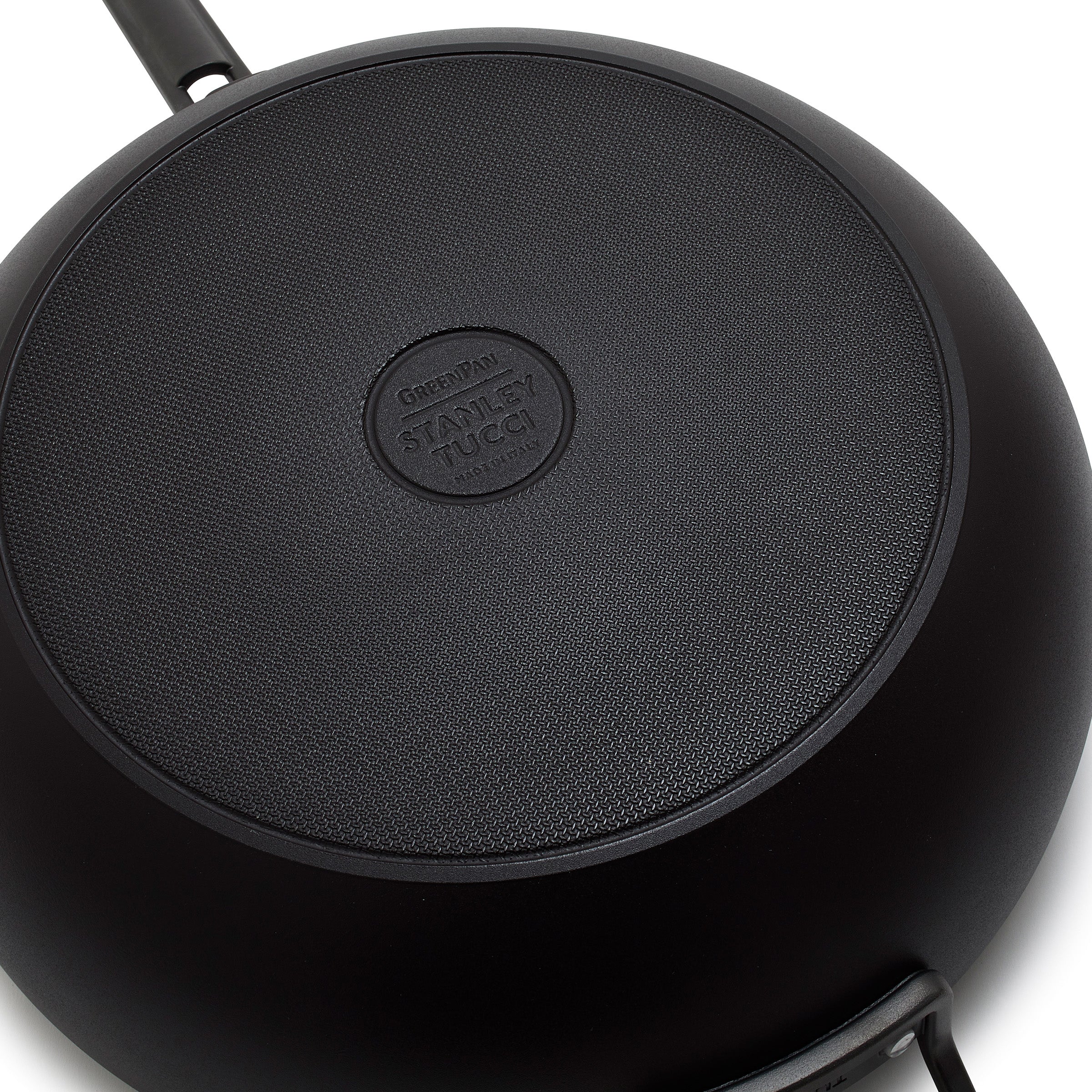 GreenPan™ Stanley Tucci™ Ceramic Nonstick 6.5QT/33cm Stanley Pan with Lid, Milano  Black