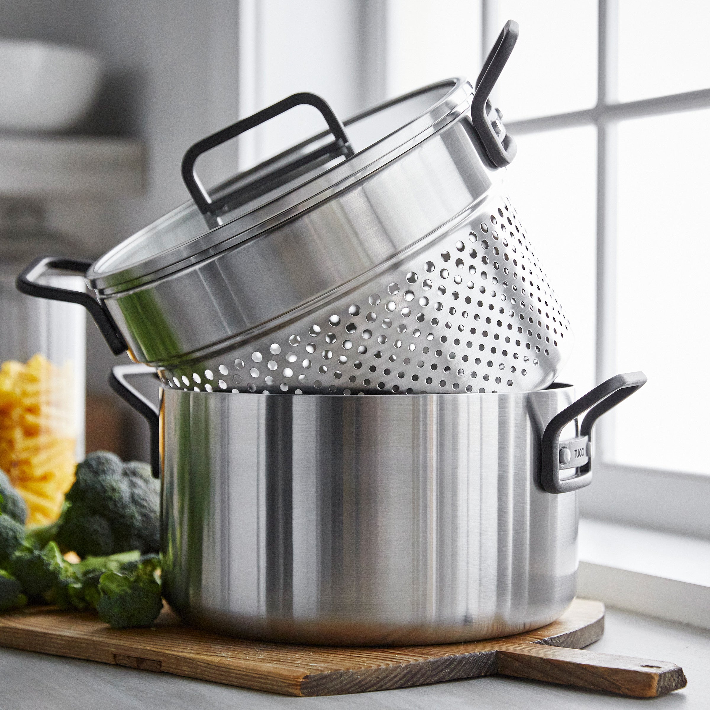 GreenPan™ Stanley Tucci™ Stainless Steel Ceramic Nonstick 11-Piece Cookware Set