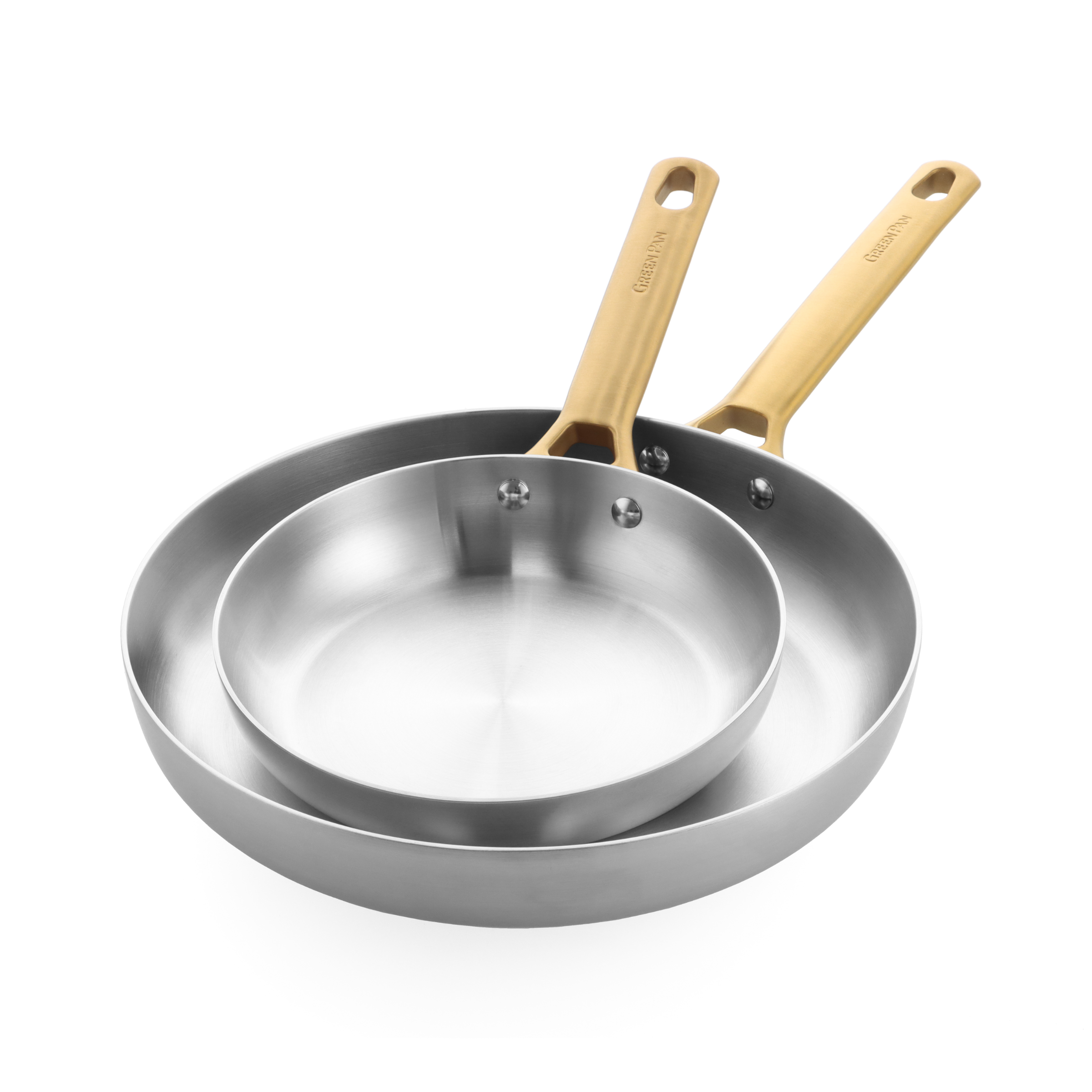 Padova Reserve 2-delige braadpannenset 3-laags roestvrij staal