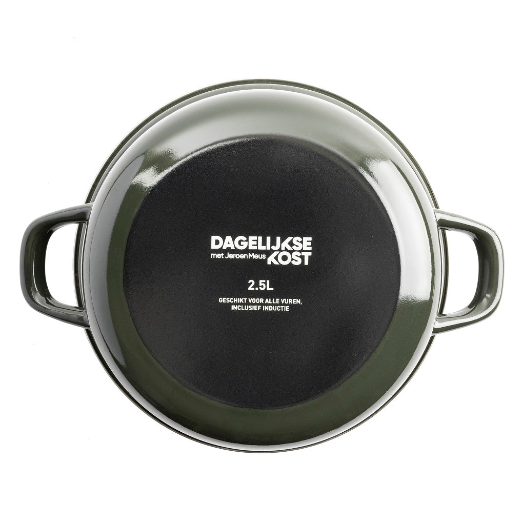 Dagelijkse kost stoofpot 22cm groen onderaanzicht