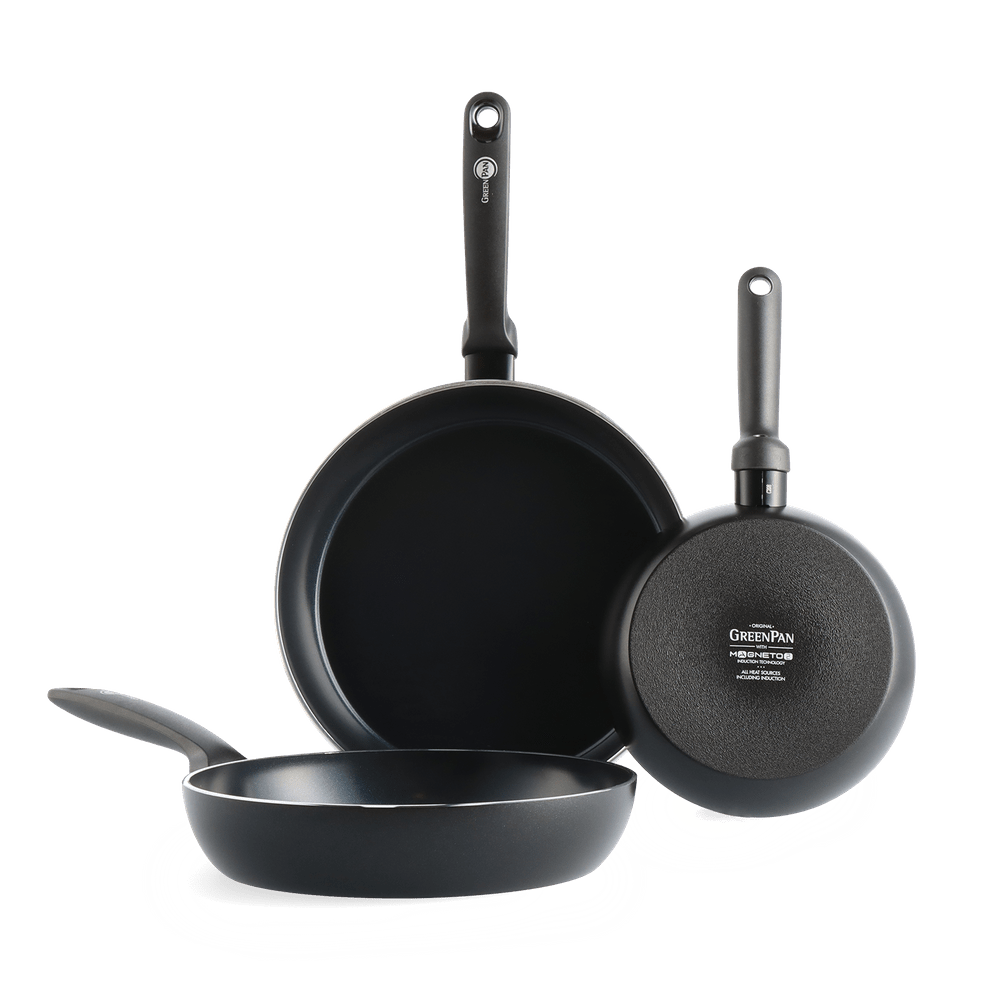 Torino Koekenpannenset 3-delig 20+24+28cm zwart