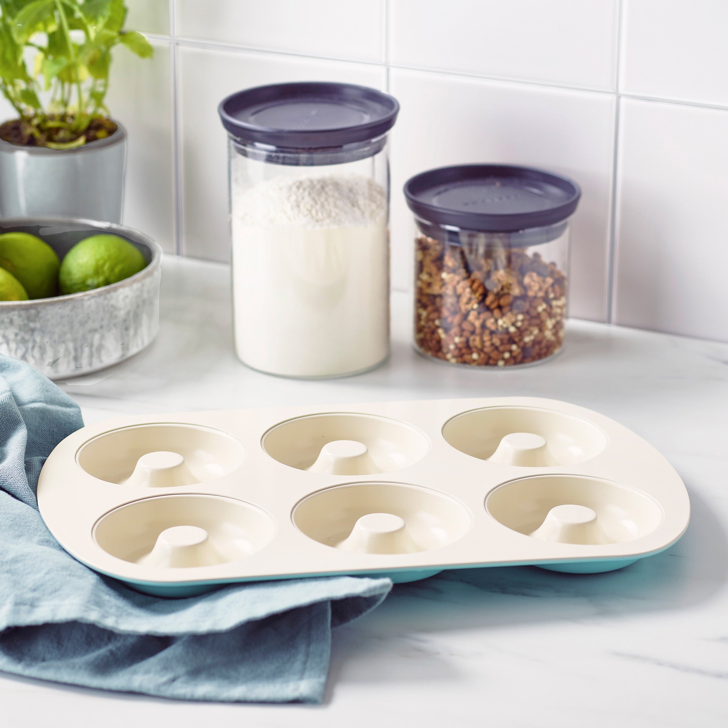 Contour Turquoise Bagel- en Donutplaat