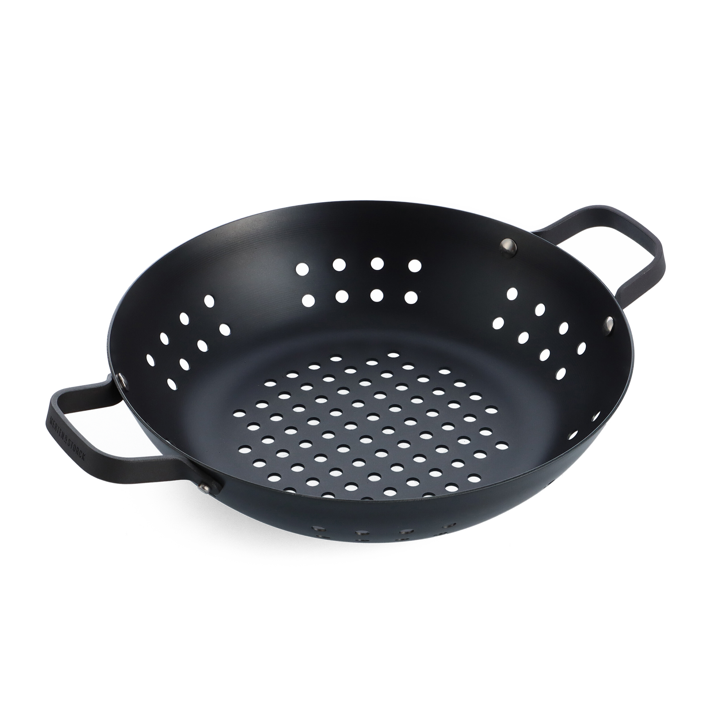 Merten & Storck Carbon Steel BBQ Wok 30cm zwart