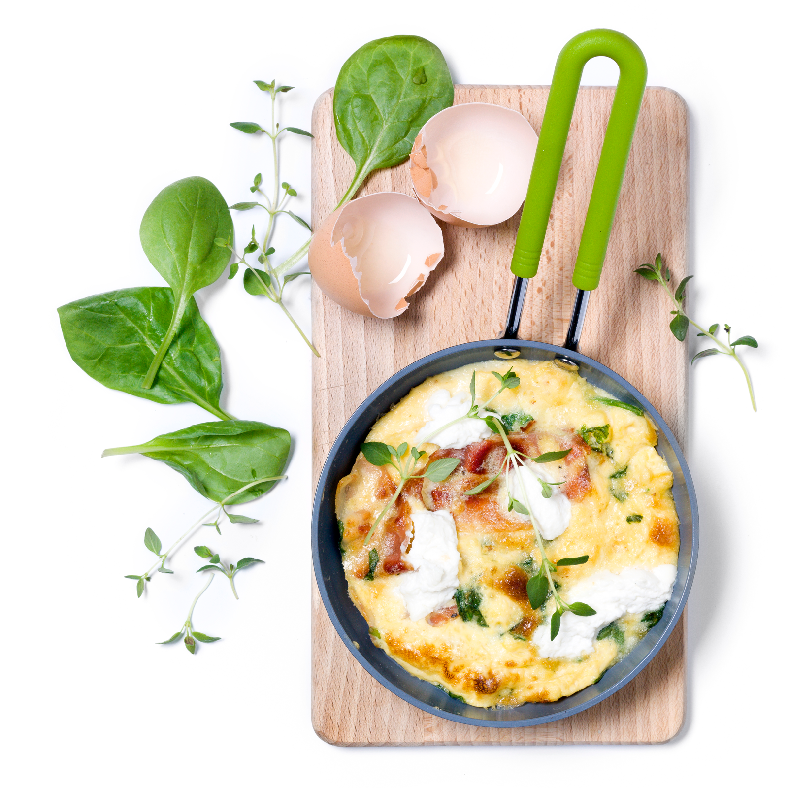 Mini Assortment Koekenpan 12.7cm grijs met omelet