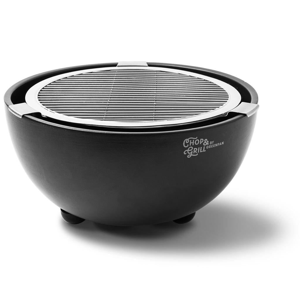 Chop & Grill Tafelbarbecue 32cm zwart&zilver