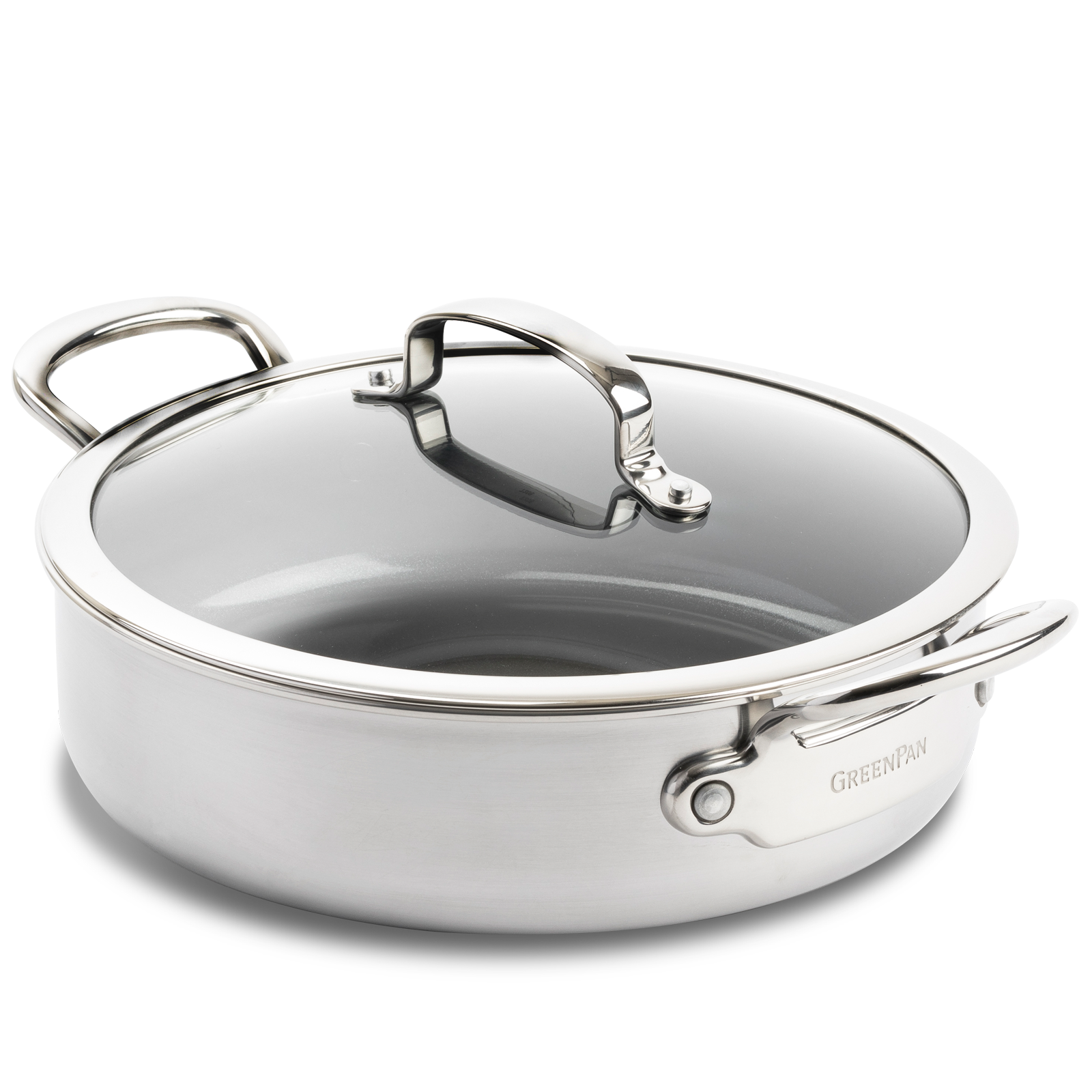 Premiere Hapjespan met Deksel 26cm zilver