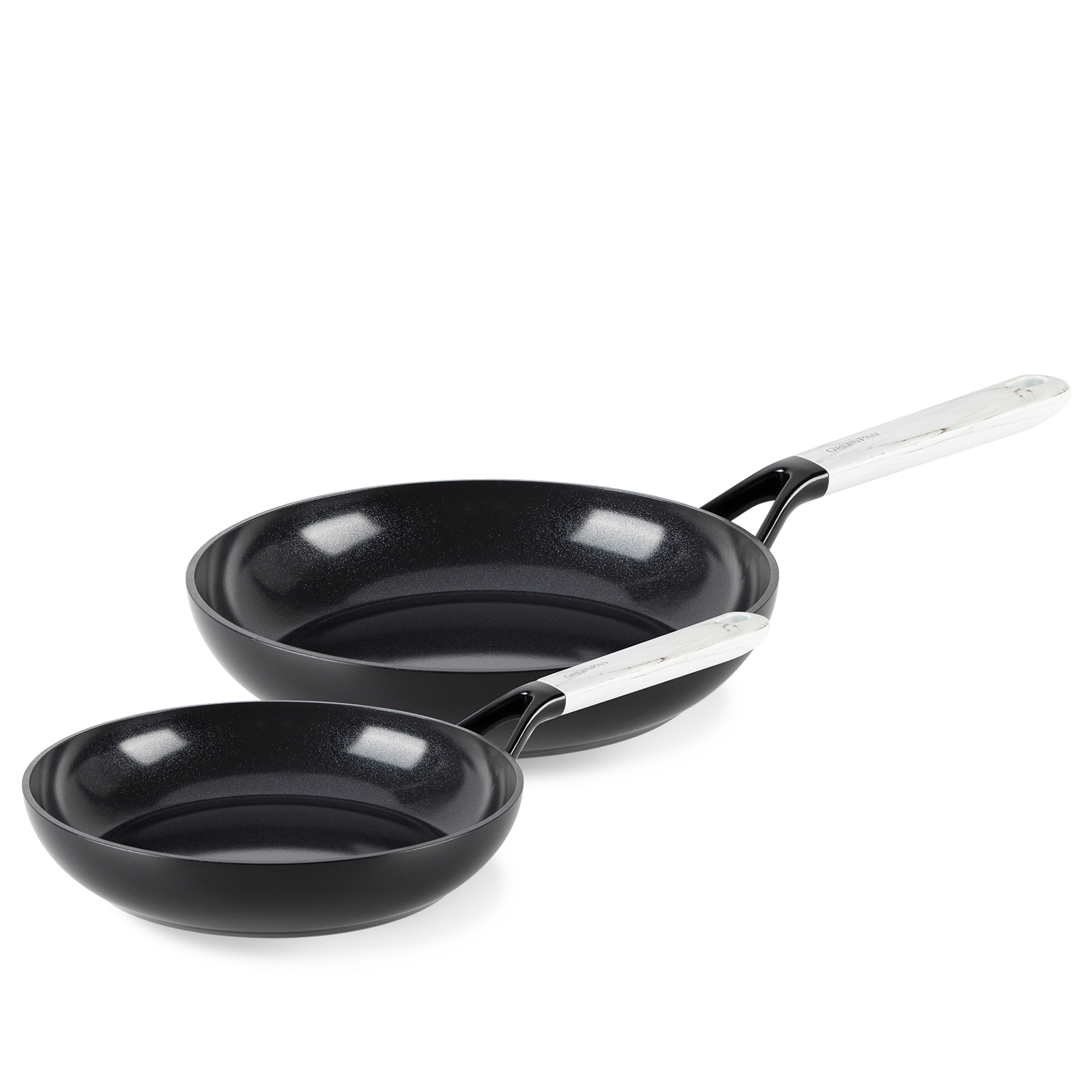 Smart Collection Marble Koekenpannenset 2-delig 20+28cm zwart