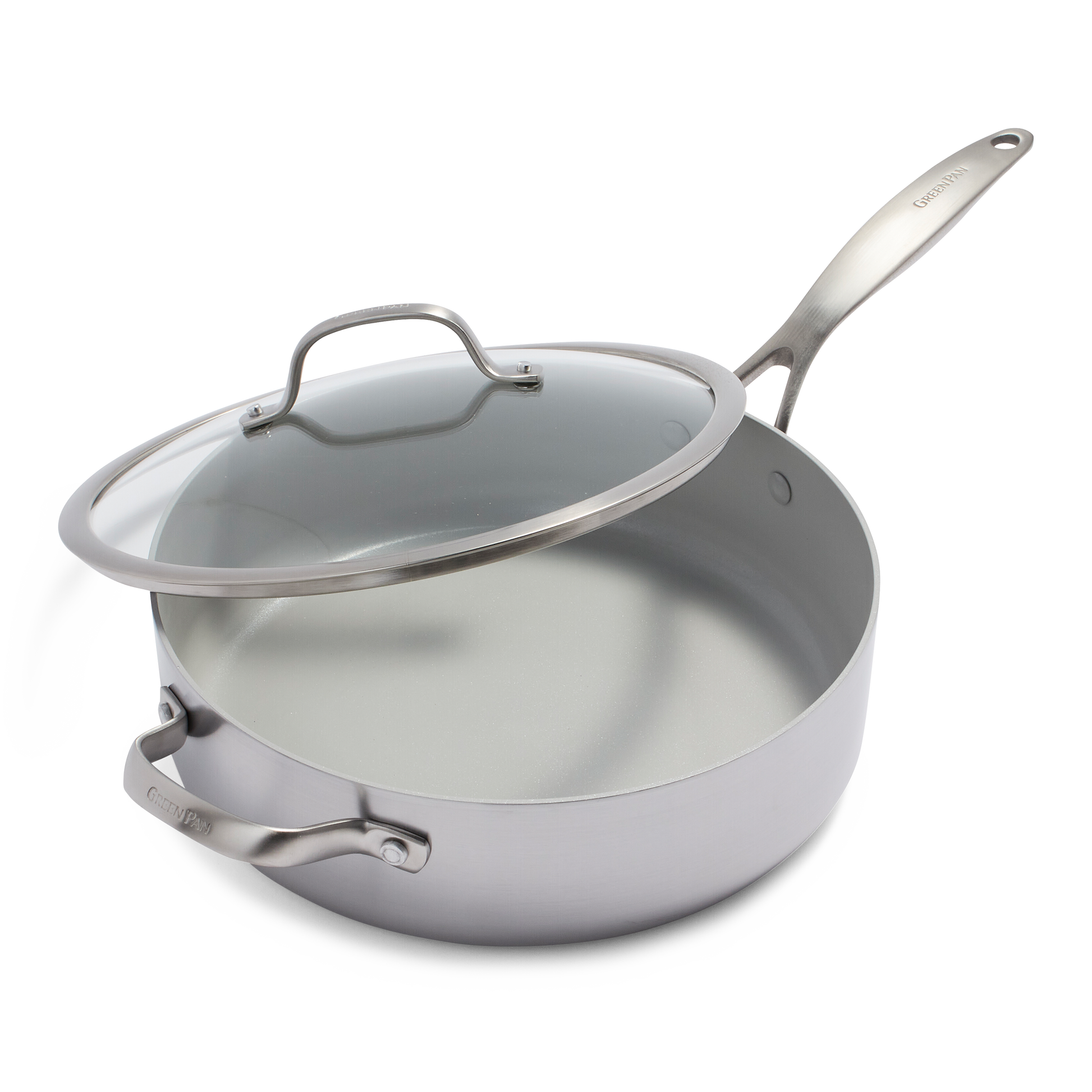 Venice Pro Evershine Hapjespan met deksel 28cm zilver