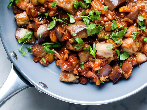 Caponata met munt en peterselie