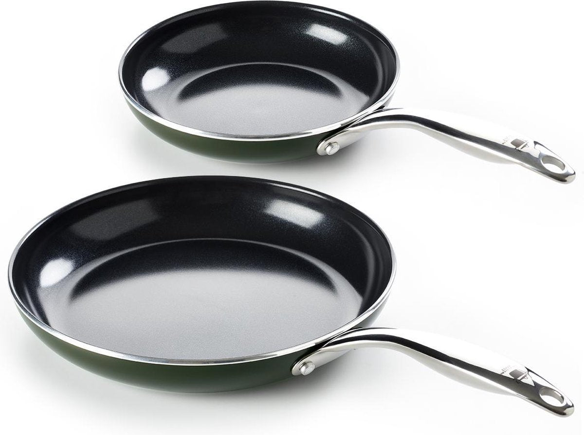 Dagelijkse kost 2-delige pannenset 20+28cm groen 
