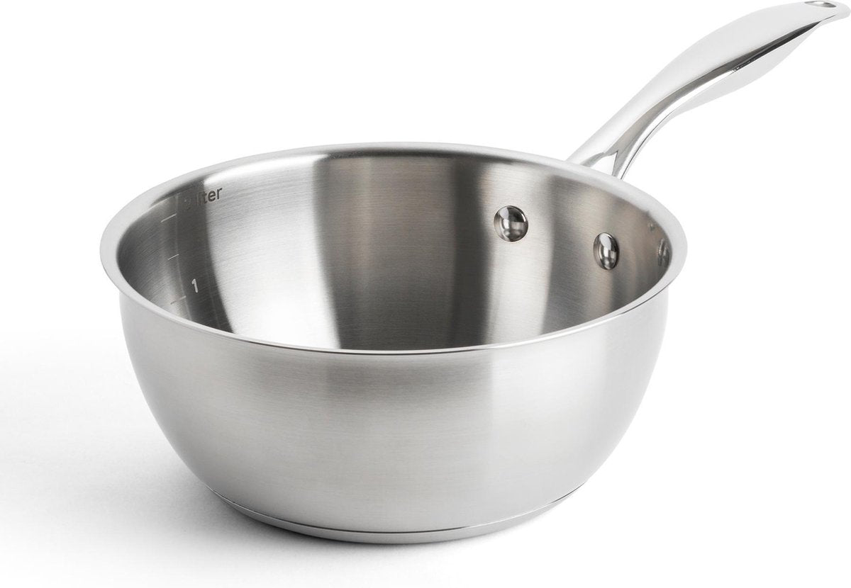 Dagelijkse kost conische chef's pan 20cm zilver 