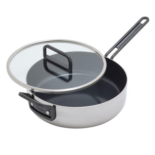 GreenPan™ Stanley Tucci™ Stainless Steel Ceramic Nonstick 4QT/26cm Sauté Pan with  Lid