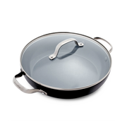Greenpan Valencia Pro Stoofpan 28cm met deksel  Keramisch inductie pfas-vri vooraanzicht