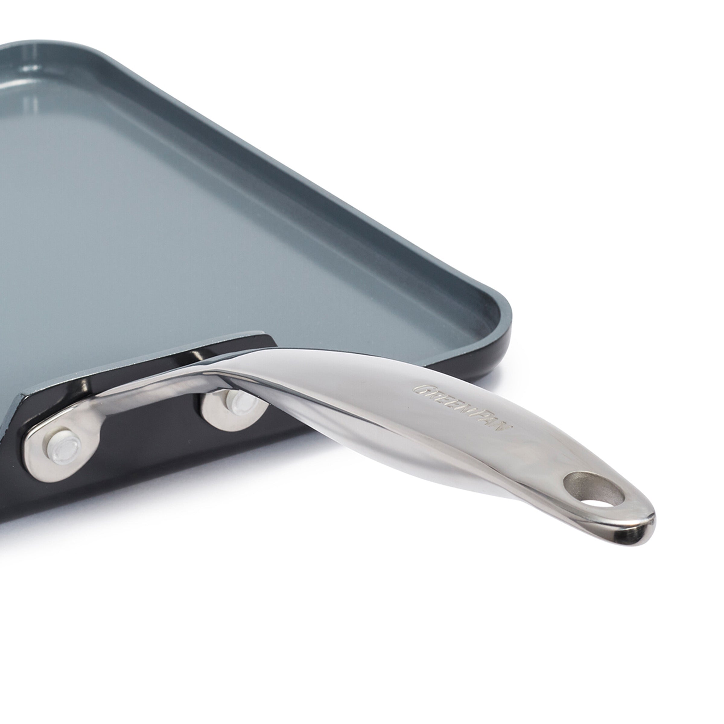 Greenpan Koekenpannen Valencia Pro Teppanyaki pan 28cm  Keramisch inductie pfas-vri zijaanzicht 