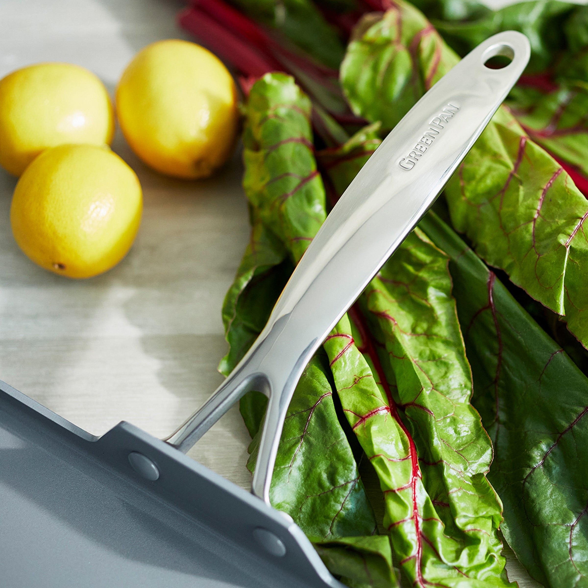 Greenpan Koekenpannen Valencia Pro 28cm  Keramisch inductie pfas-vri zijaanzicht   