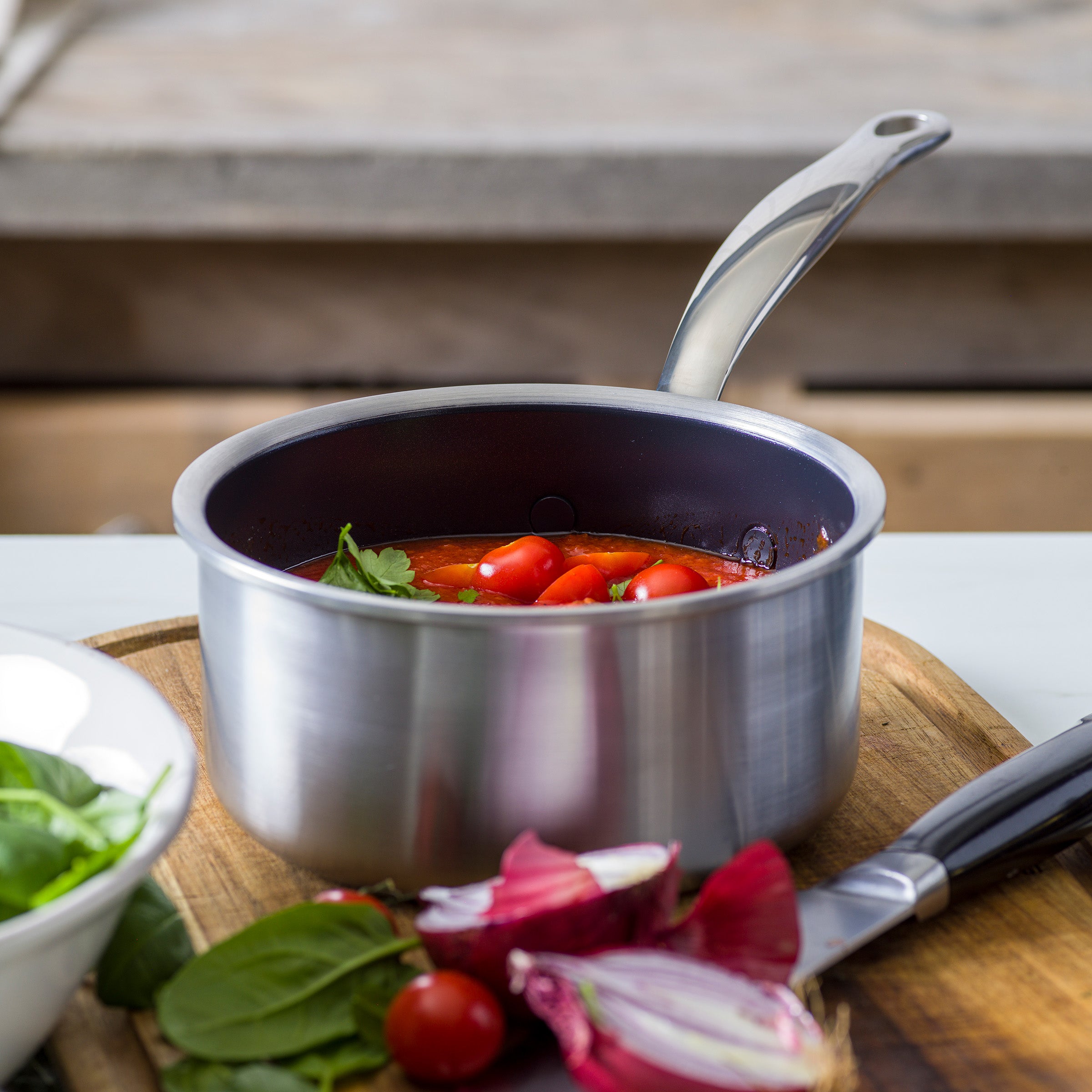 Greenpan Premiere Steelpan  Keramisch inductie pfas-vri vooraanzicht