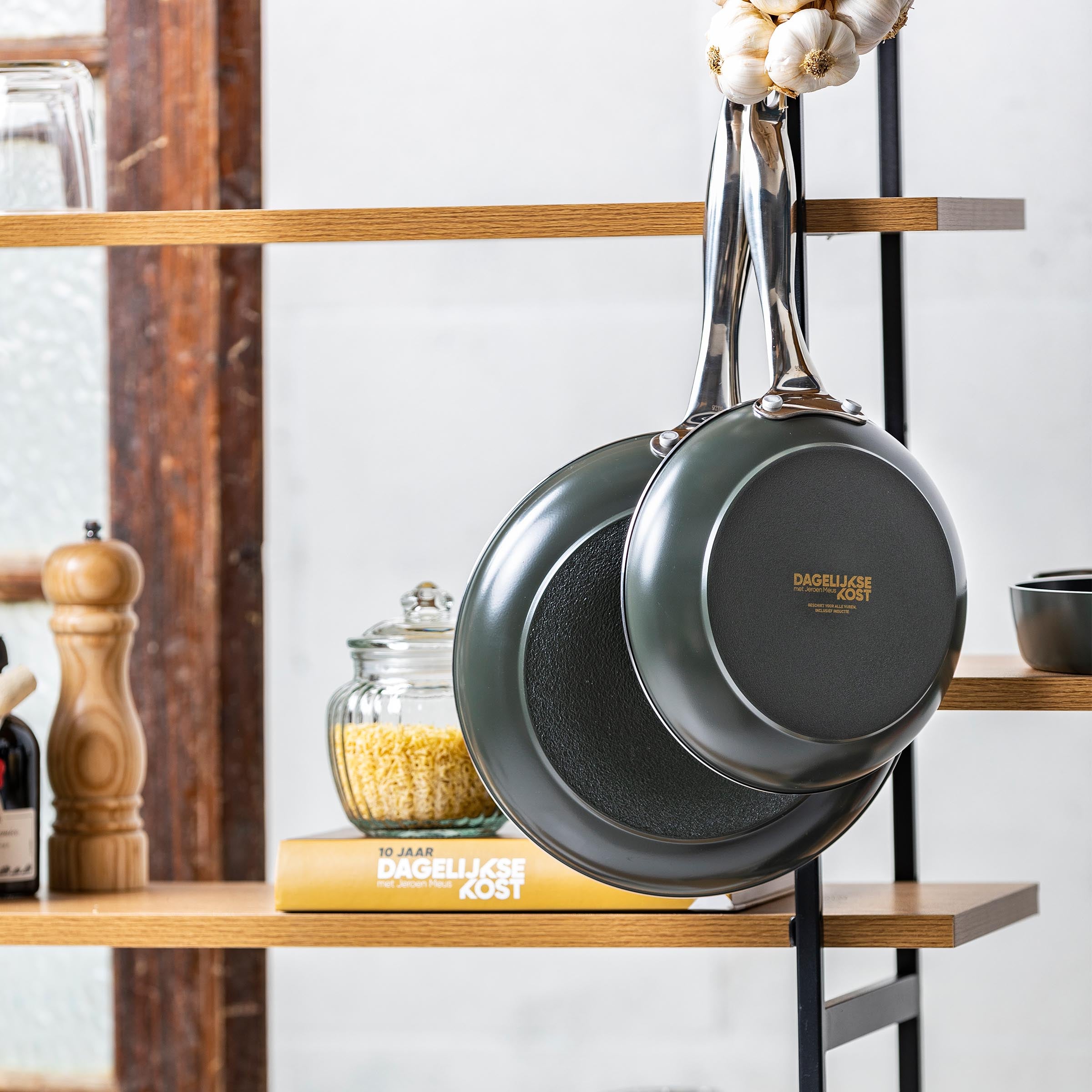 Dagelijkse kost braadpan 30cm groen hangend