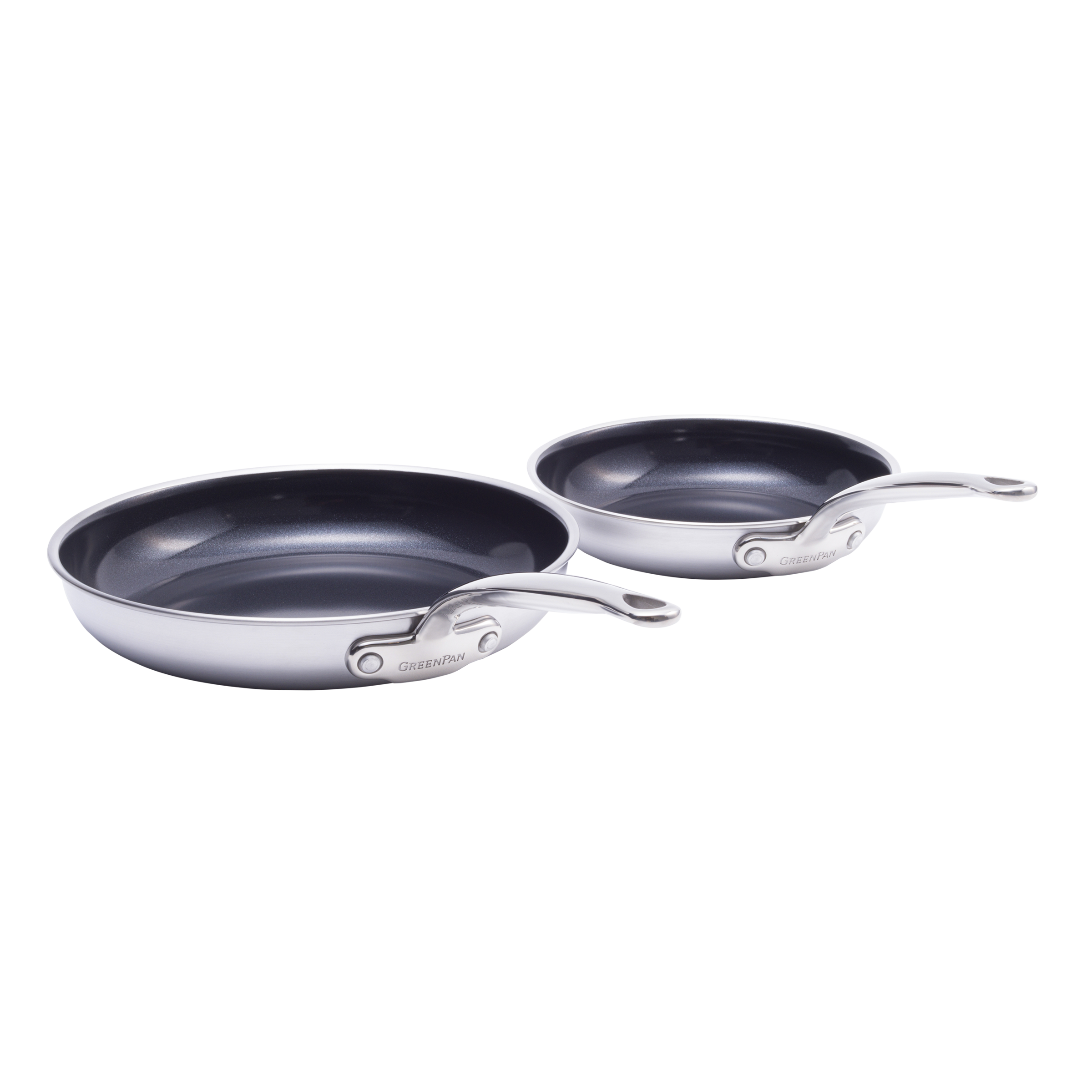 Greenpan Koekenpannen Premiere 2-delige set Braadpannen 20cm 28cm Keramisch inductie pfas-vri vooraanzicht