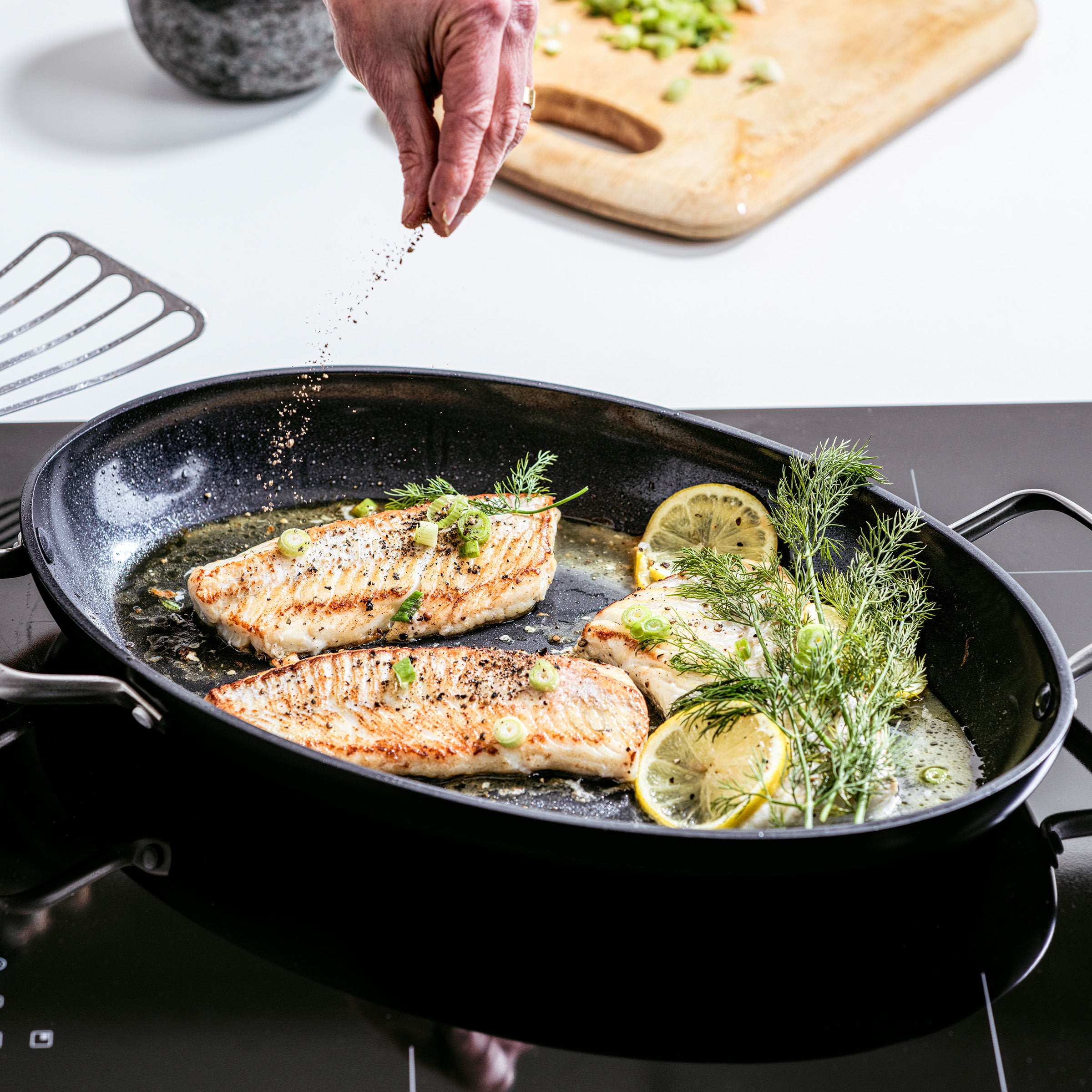 Greenpan Copenhagen Ovale Vispan  Keramisch inductie pfas-vri vooraanzicht