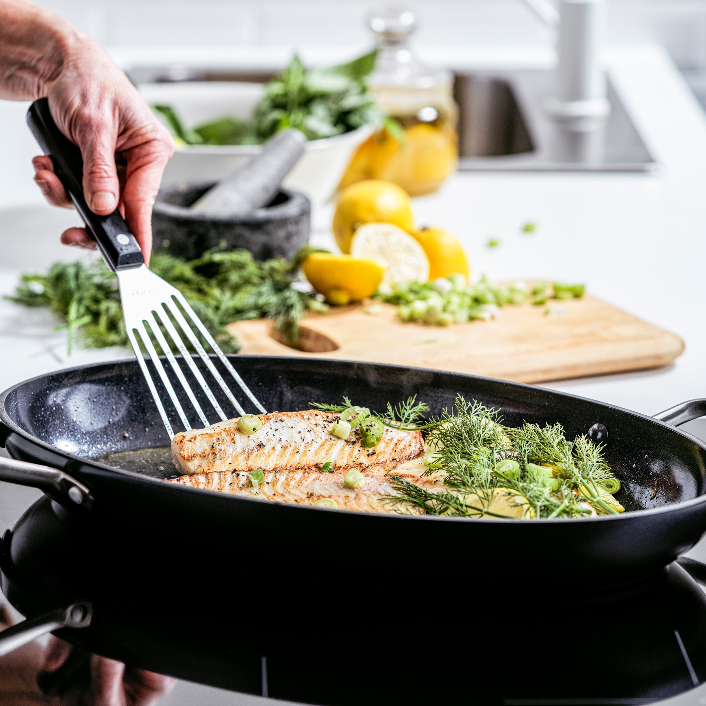 Greenpan Copenhagen Ovale Vispan  Keramisch inductie pfas-vri vooraanzicht