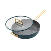 GreenPan™ Stanley Tucci™ Ceramic Nonstick 33cm Stanley Pan with Lid, Venetian Teal