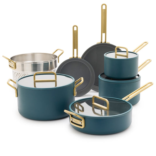 GreenPan™ Stanley Tucci™ Ceramic Nonstick 11-Piece Cookware Set, Venetian Teal