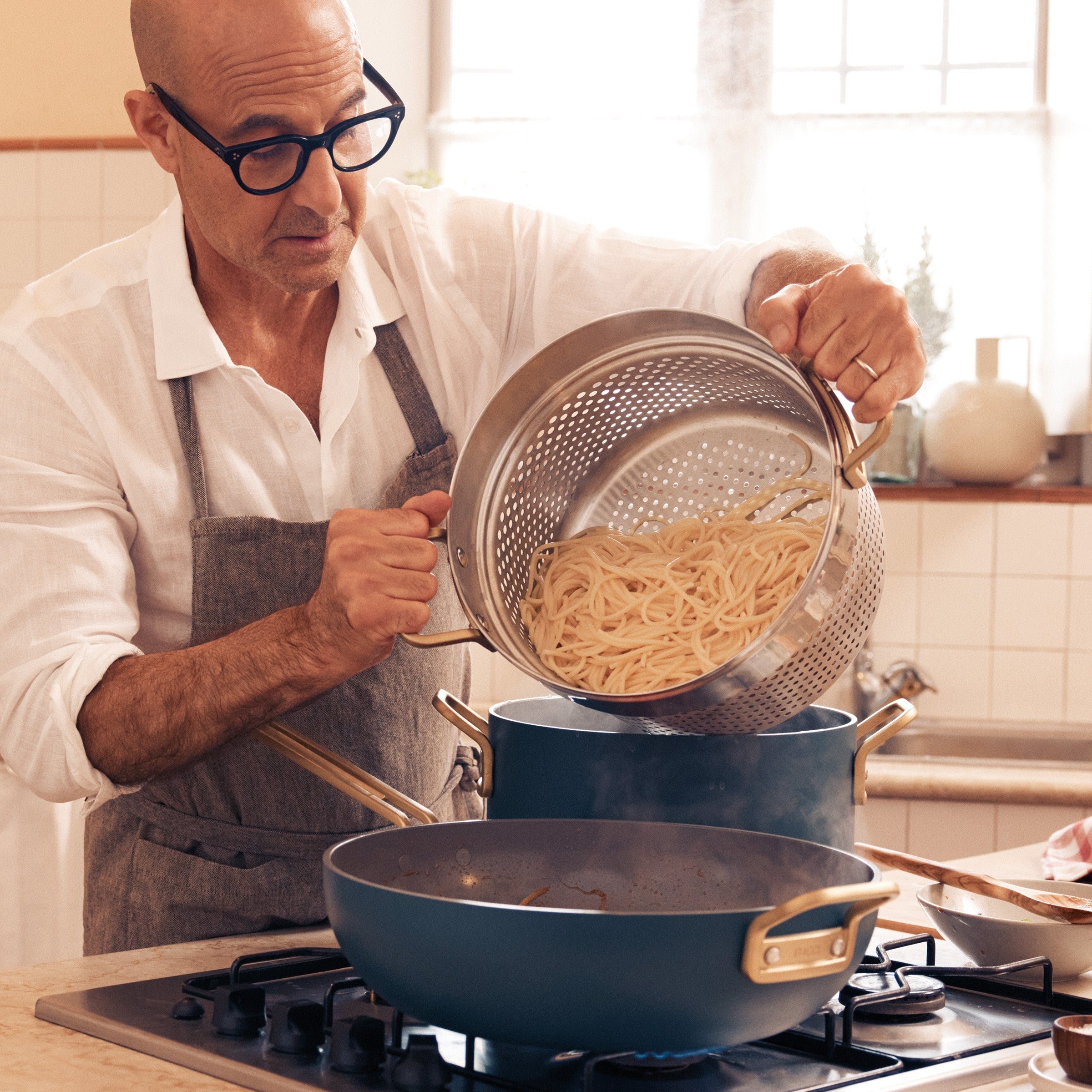 GreenPan™ Stanley Tucci™ Ceramic Nonstick 11-Piece Cookware Set, Venetian Teal