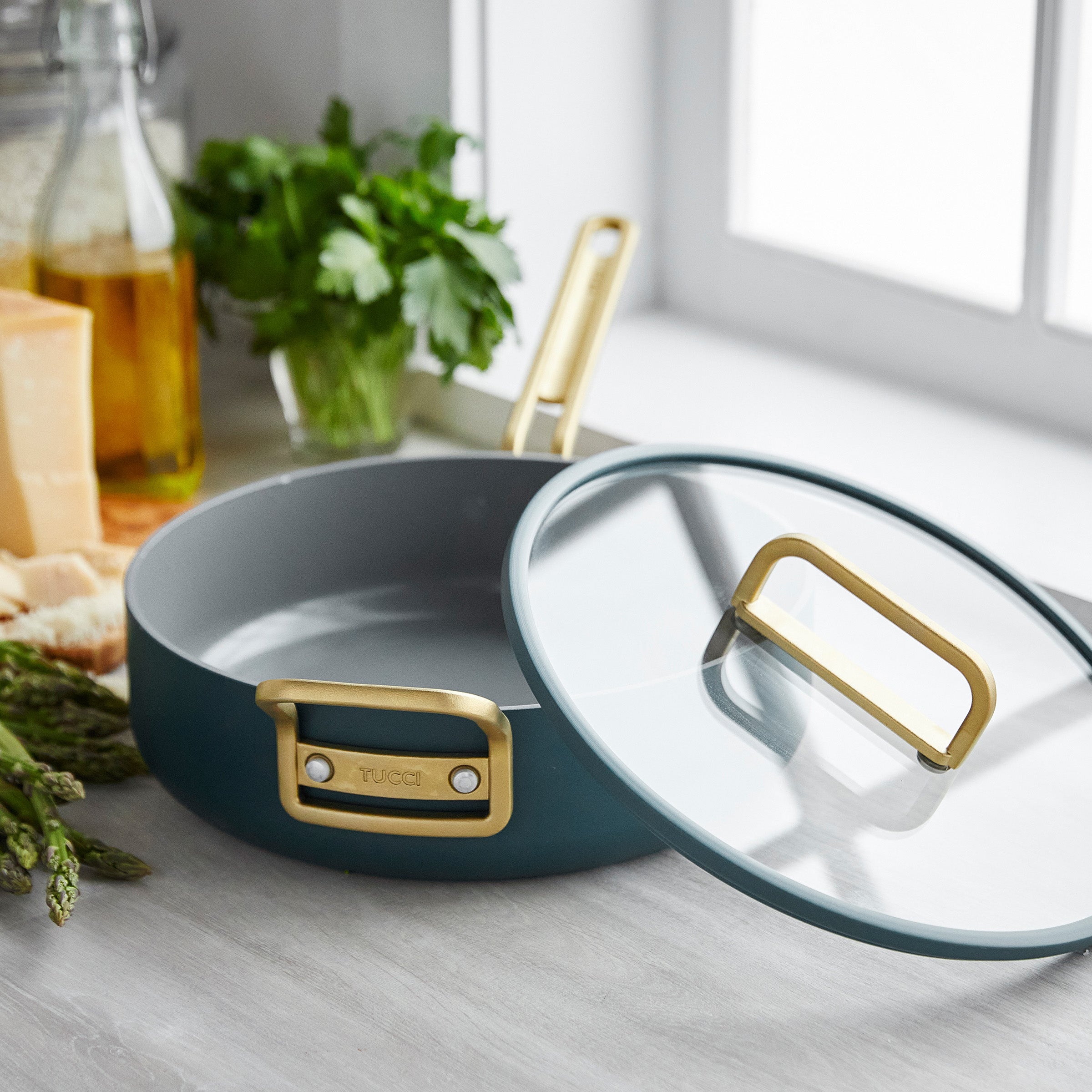 GreenPan™ Stanley Tucci™ Ceramic Nonstick 11-Piece Cookware Set, Venetian Teal