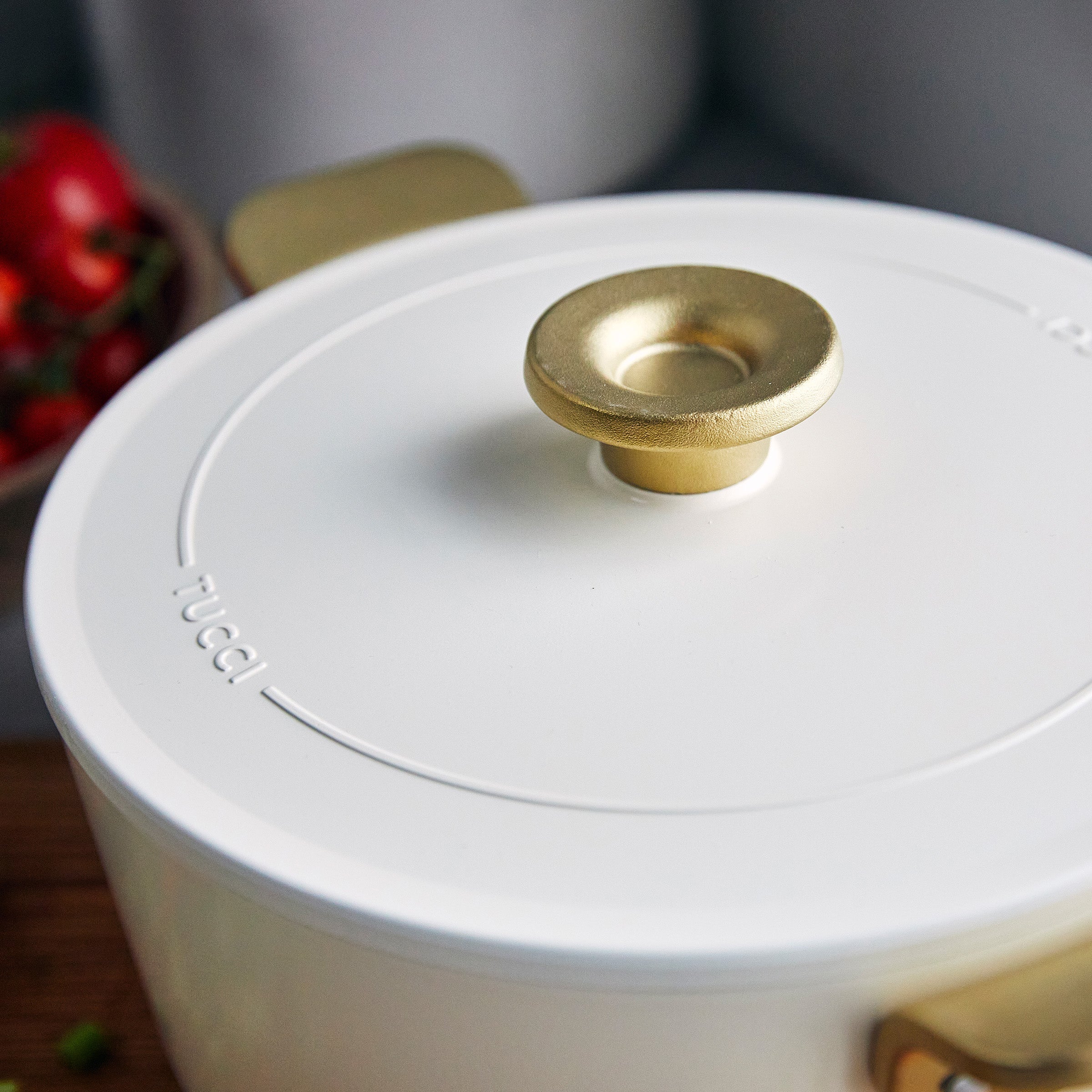 GreenPan™ Stanley Tucci™ Ceramic Nonstick 26cm/6.5L Dutch Oven, Carrara White