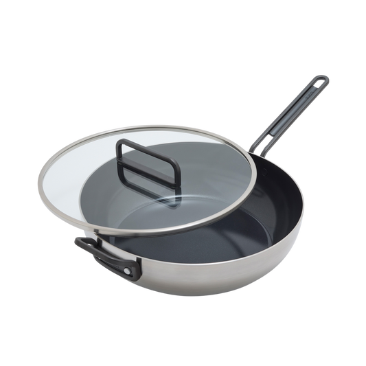 GreenPan™ Stanley Tucci™ Stainless Steel Ceramic Nonstick 33cm Stanley Pan with Lid