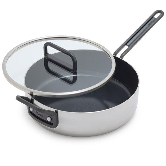 GreenPan™ Stanley Tucci™ Stainless Steel Ceramic Nonstick 4QT/26cm Sauté Pan with  Lid