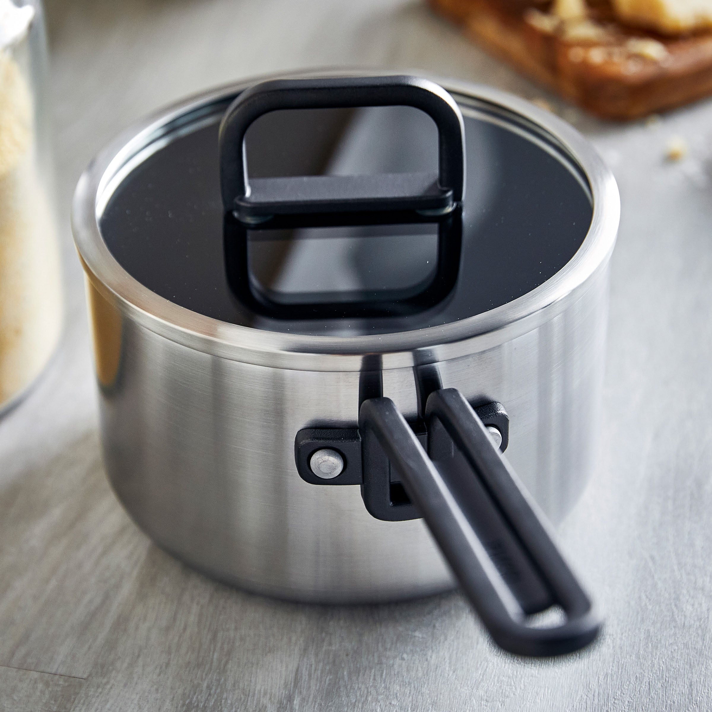 GreenPan™ Stanley Tucci™ Stainless Steel Ceramic Nonstick 2QT/16cm Saucepan with  Lid