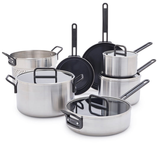 GreenPan™ Stanley Tucci™ Stainless Steel Ceramic Nonstick 11-Piece Cookware Set